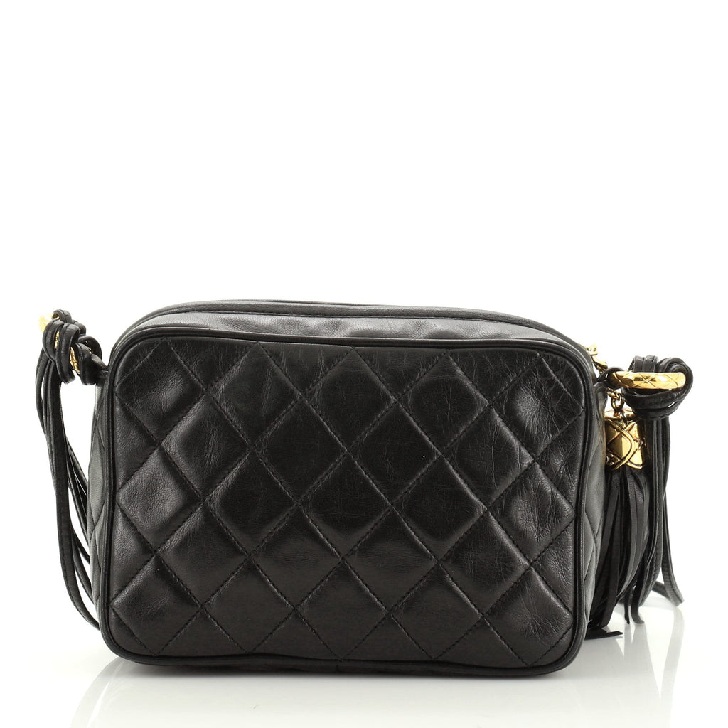 Vintage Diamond CC Camera Bag Quilted Leather Mini