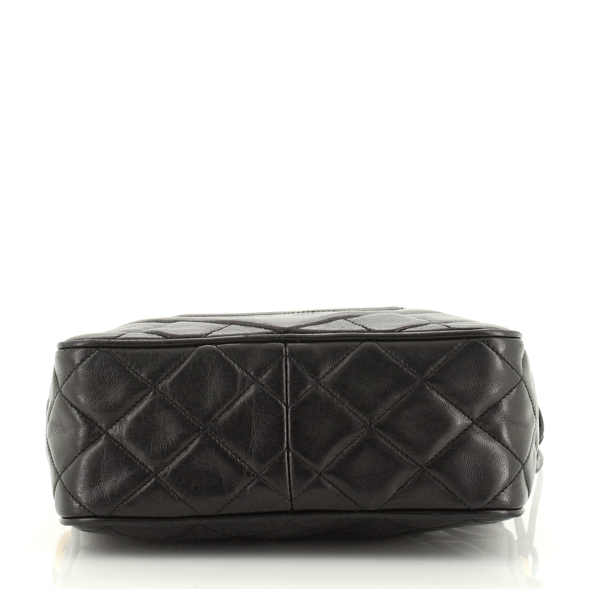 Vintage Diamond CC Camera Bag Quilted Leather Mini