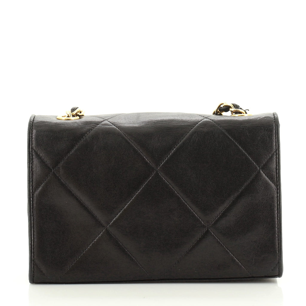 Vintage Diamond CC Flap Bag Quilted Lambskin Mini