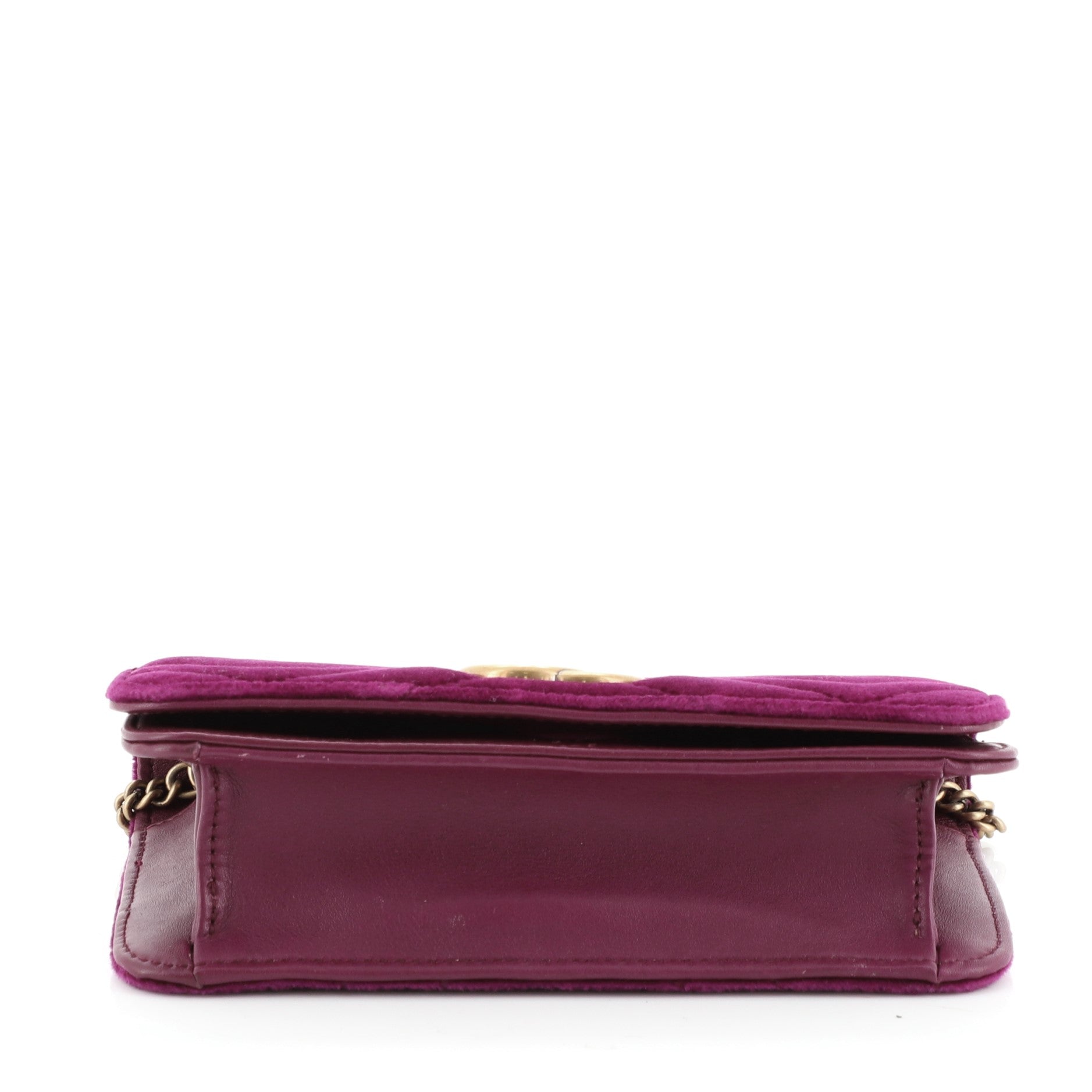 GG Marmont Chain Flap Bag Matelasse Velvet Mini