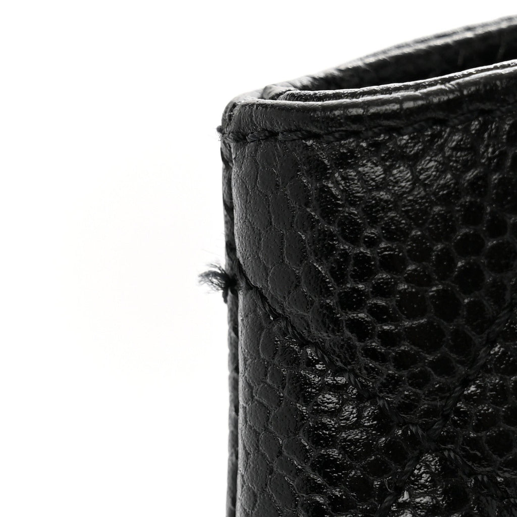 Caviar Quilted Medallion Tote Black
