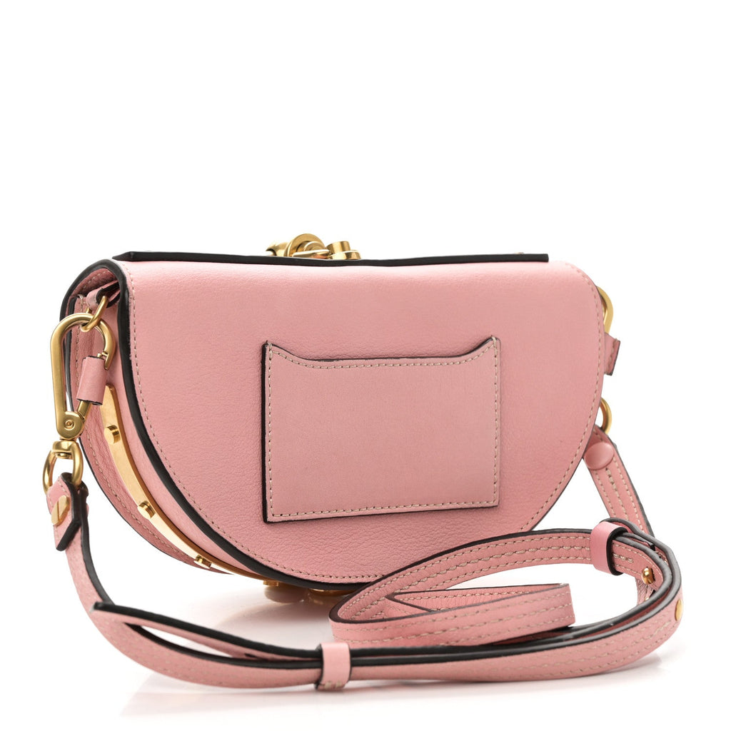 Calfskin Small Nile Bracelet Minaudiere Bag Washed Pink