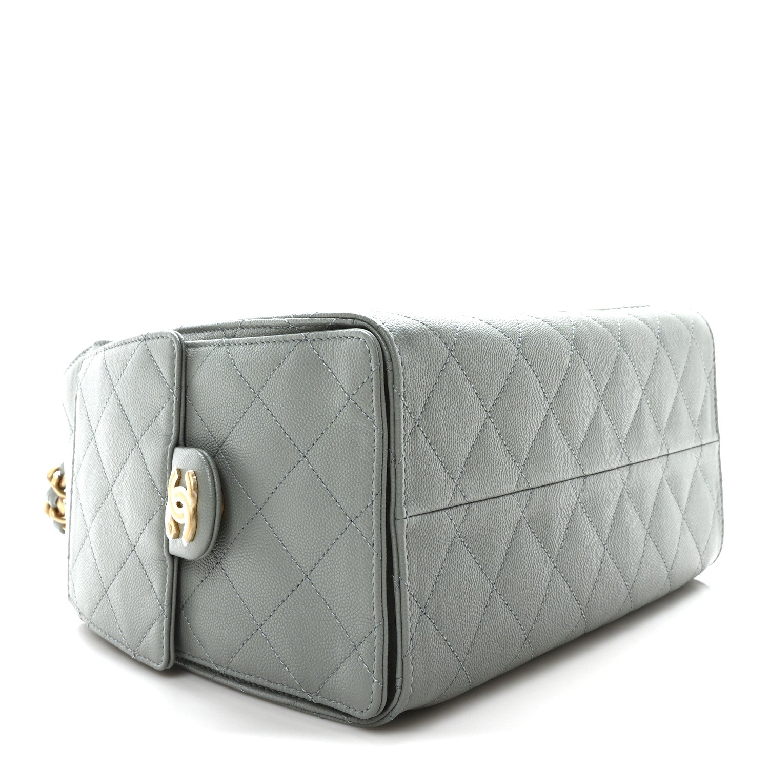 Caviar Quilted Small Chanel 25 Handbag Light Green