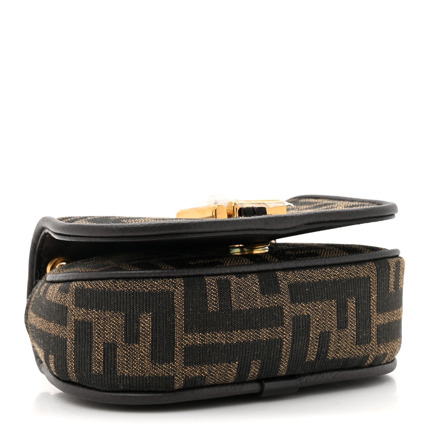 Fabric Jacquard FF 1974 Mini Fendi C'mon Tobacco Moro Ebano
