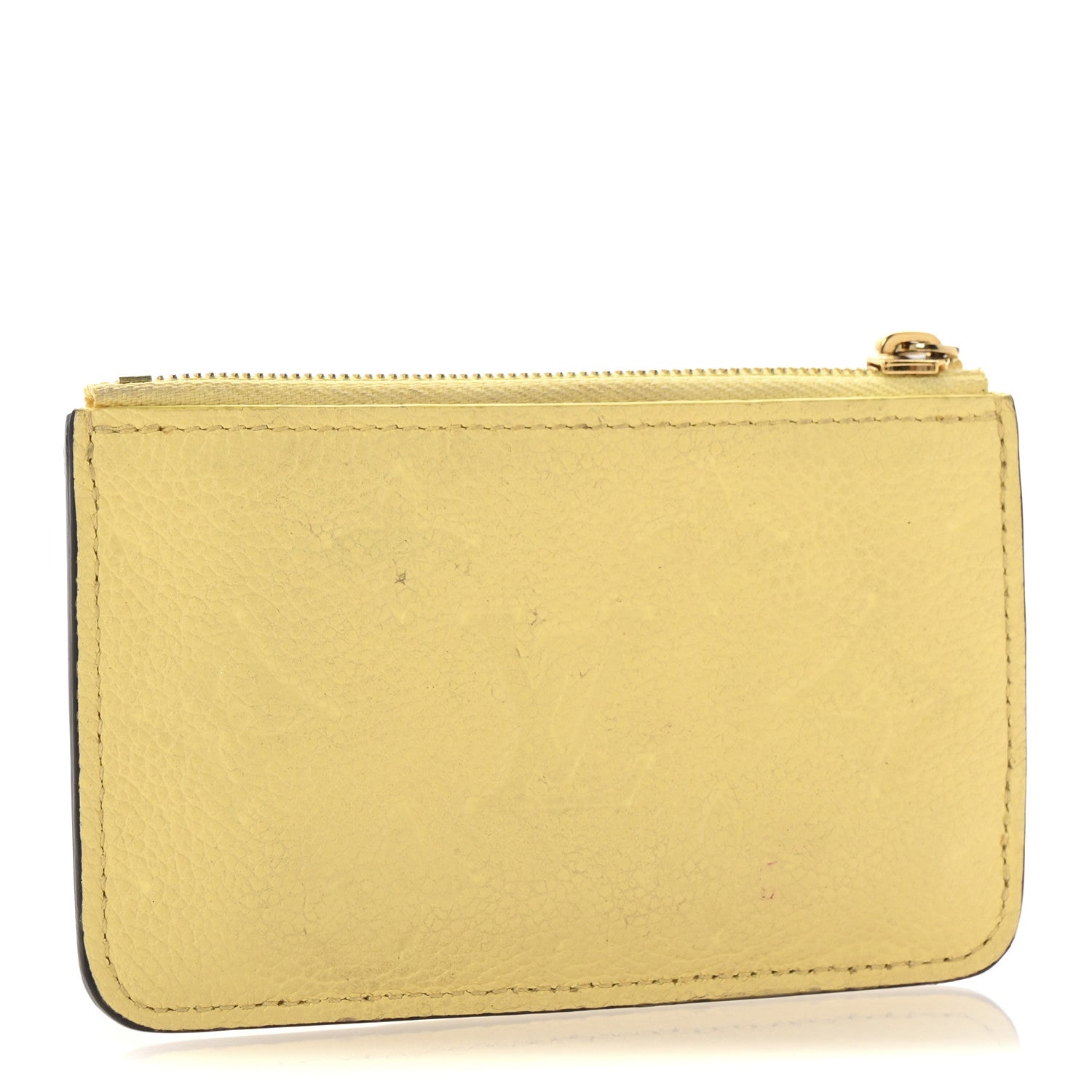 Empreinte Monogram Zipped Romy  Holder Jaune