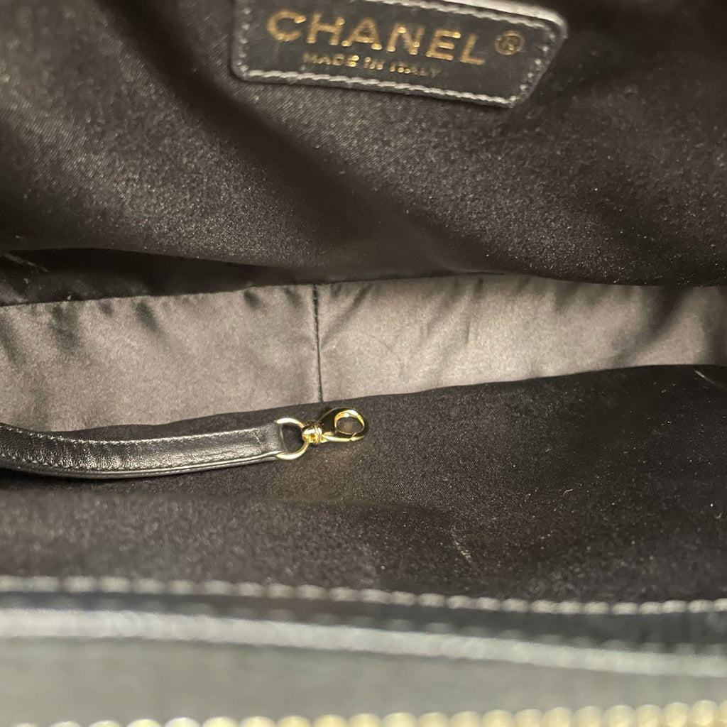 Chanel Medium Grand Shopping Tote Black GST Bag in Caviar Leather with Gold Hardware 2014