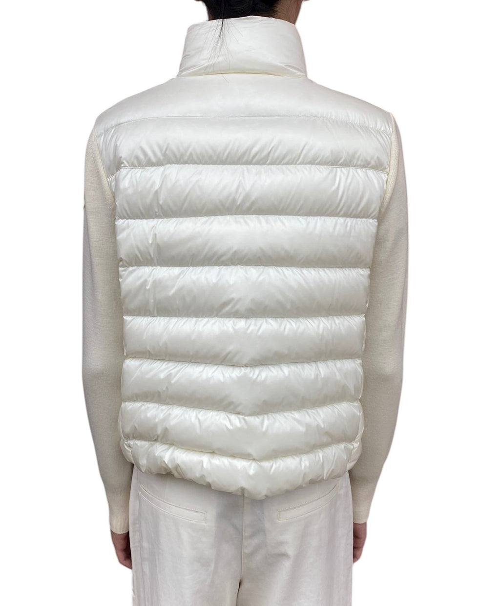 Moncler Ivory Tricot Padded igan - M / US 6-8