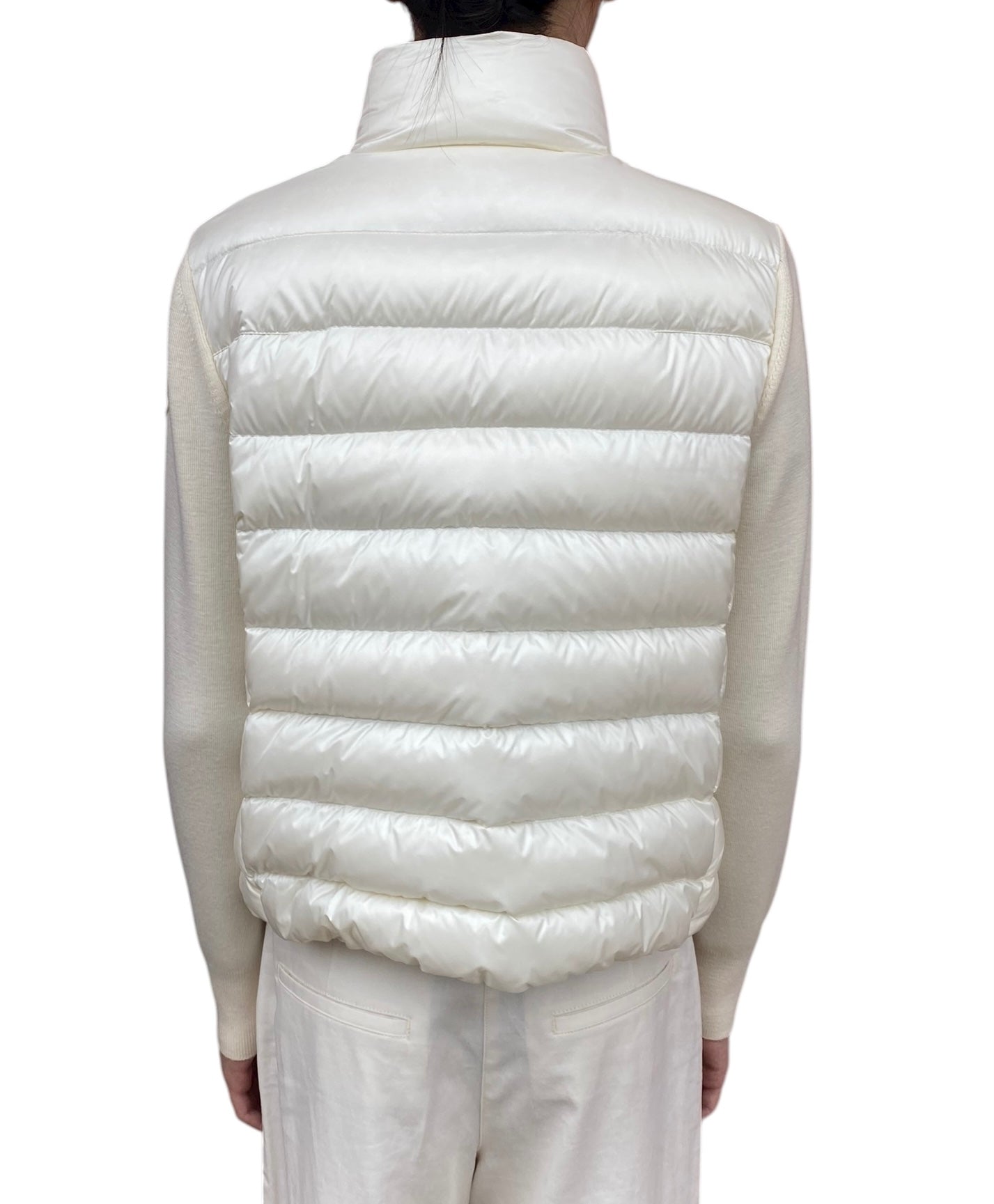 Moncler Ivory Tricot Padded igan - M / US 6-8