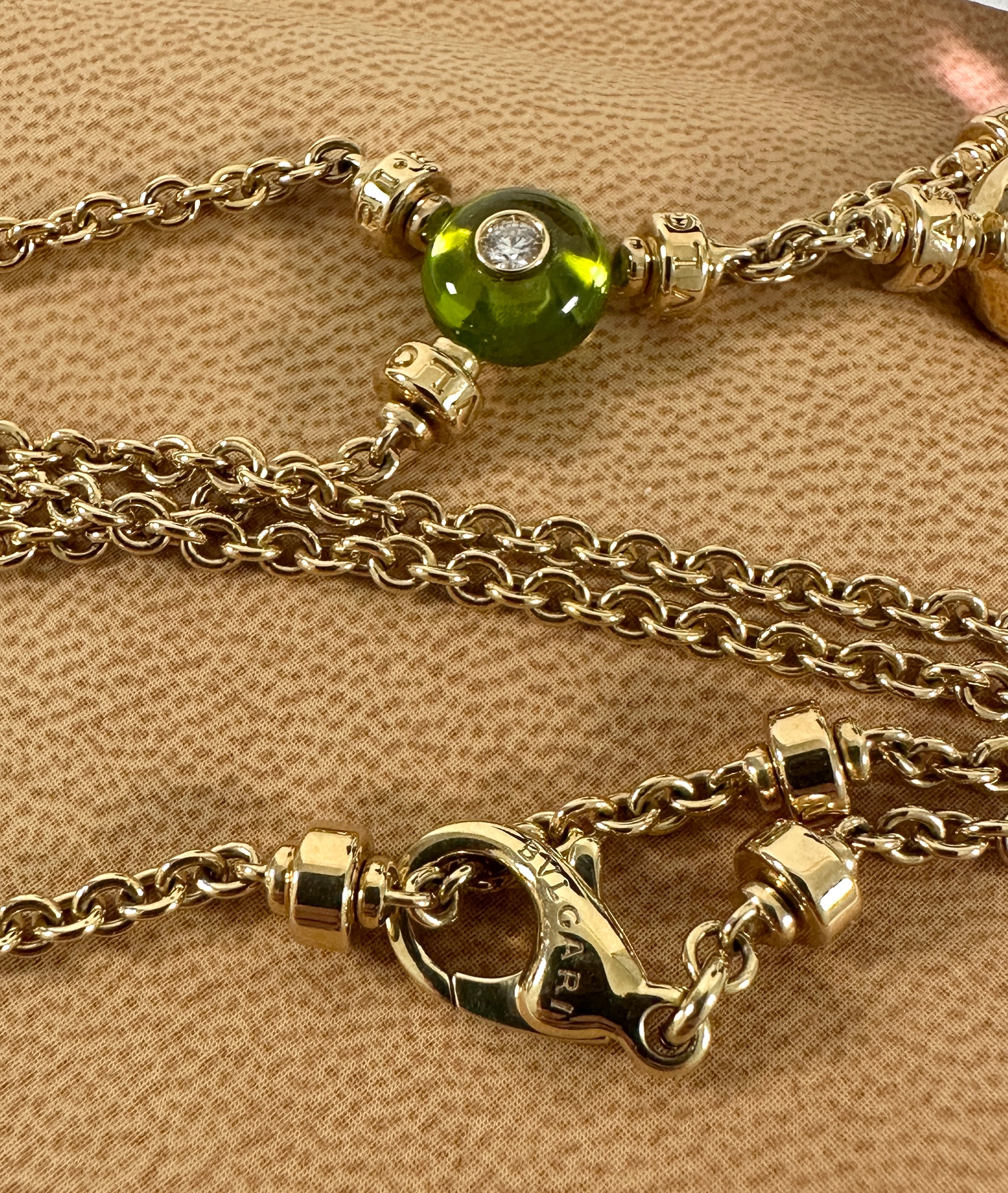 Bvlgari 18k Yellow Gold Sassi Mediterranean Eden Necklace