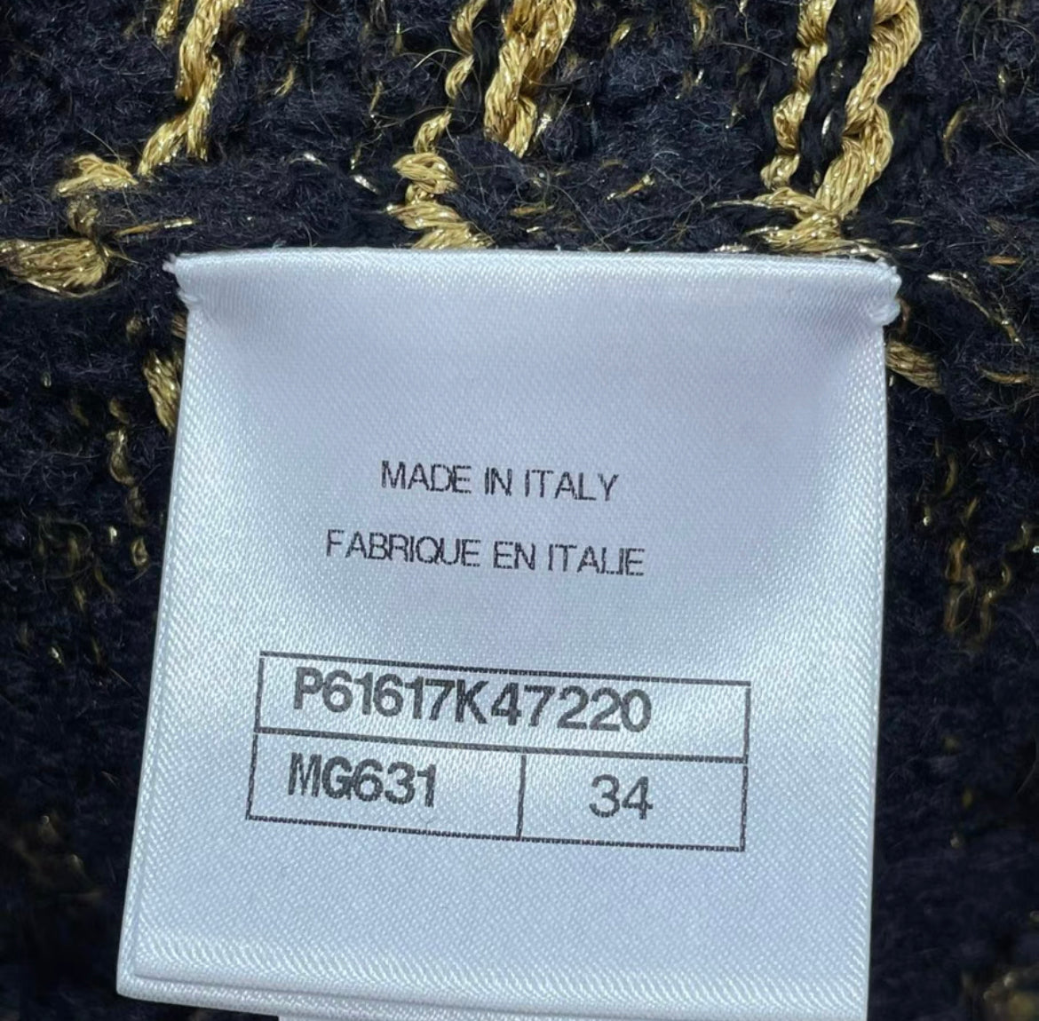 CHANEL 19A EGYPT RUNWAY BLACK BEIGE GREEN GOLD KNIT PULLOVER size 34