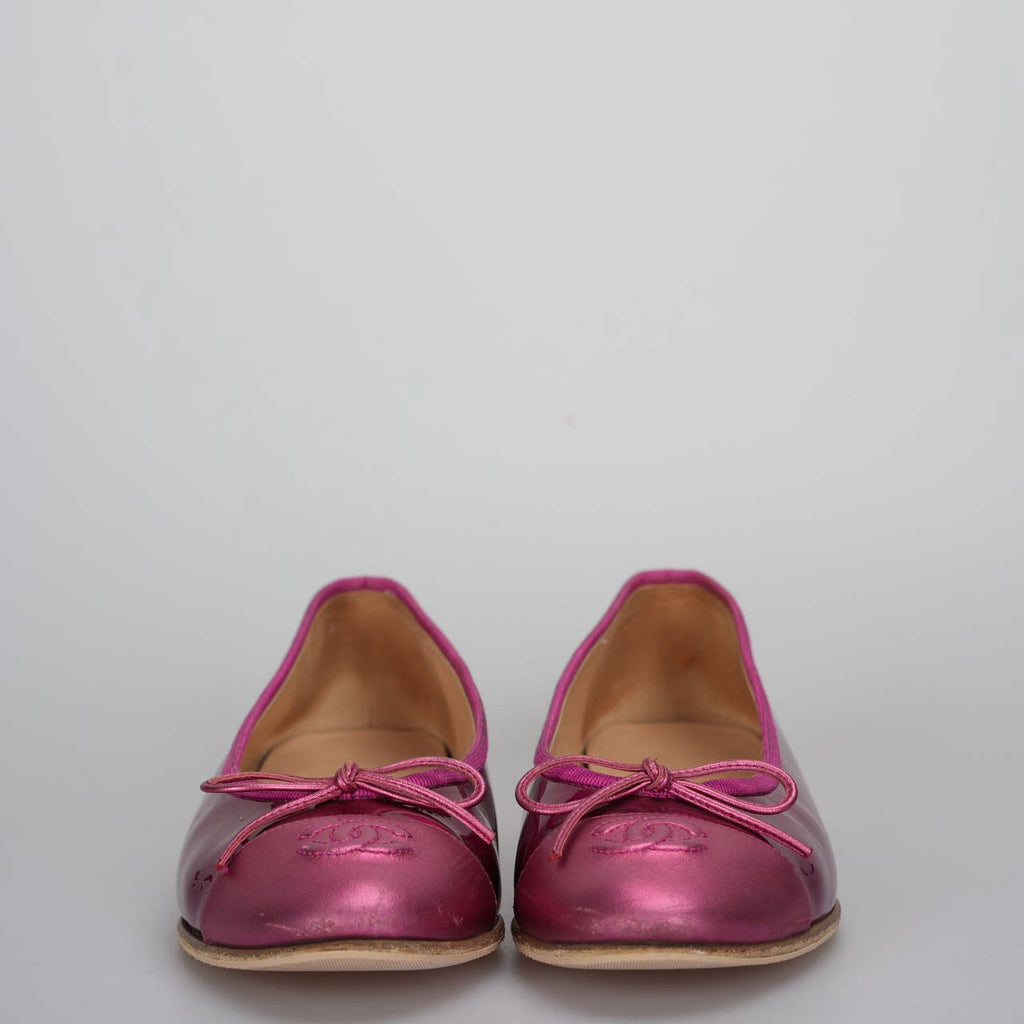 Chanel Ballet Flats 37.5 in Hot Pink