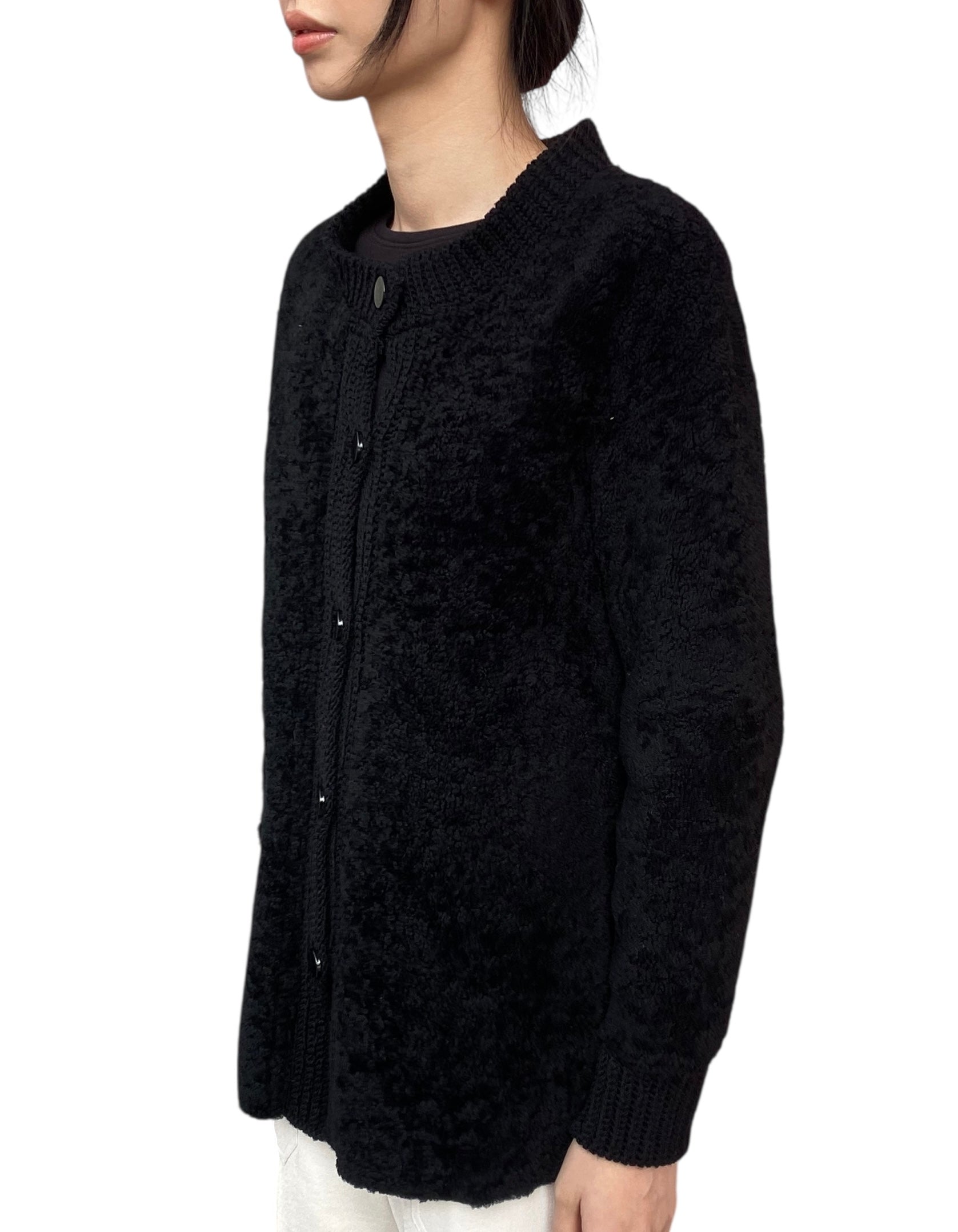 M Missoni Black Shearling igan - 40 / US 6