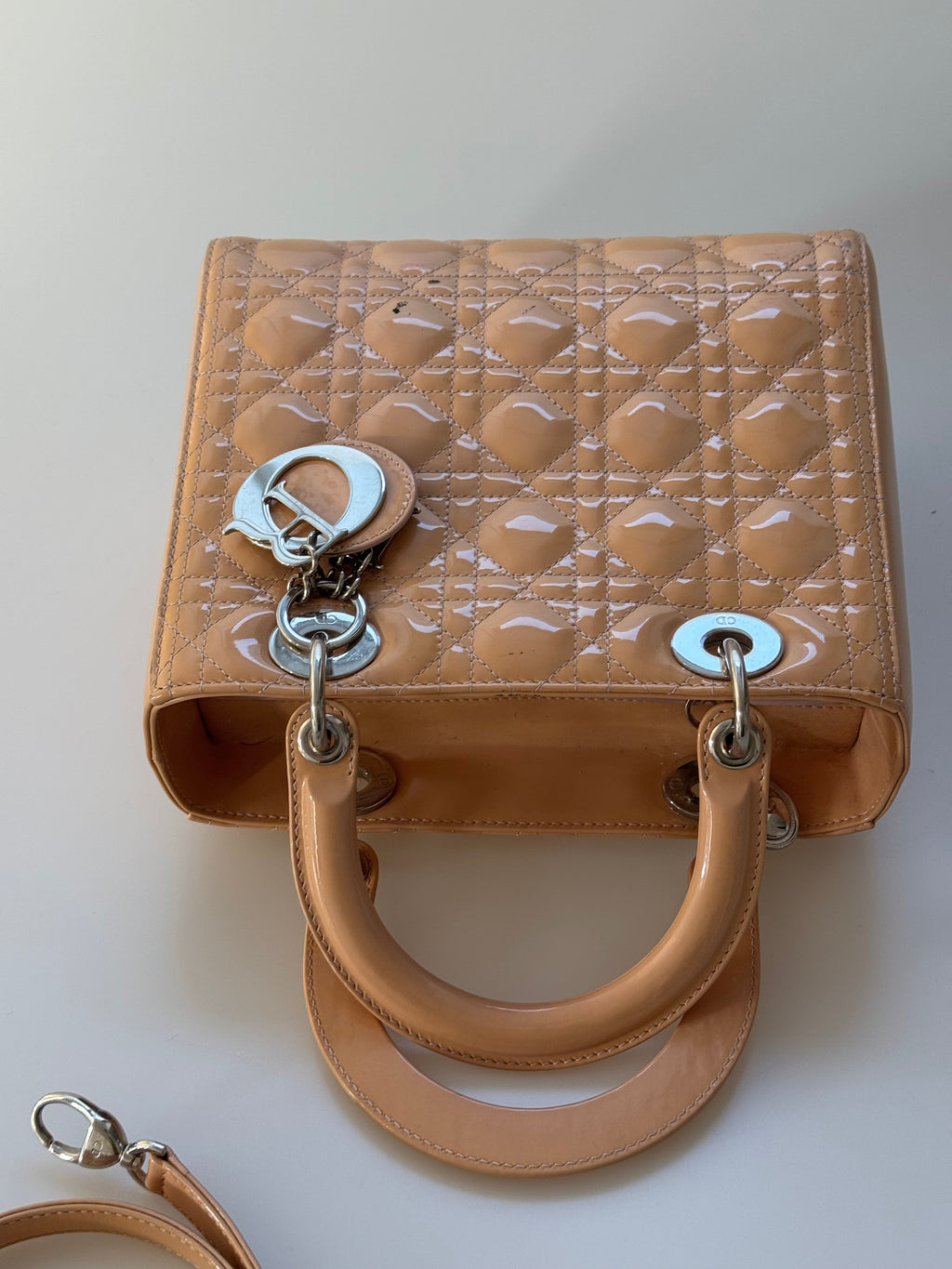 Christian Dior Lady Dior Bag Medium Light Beige