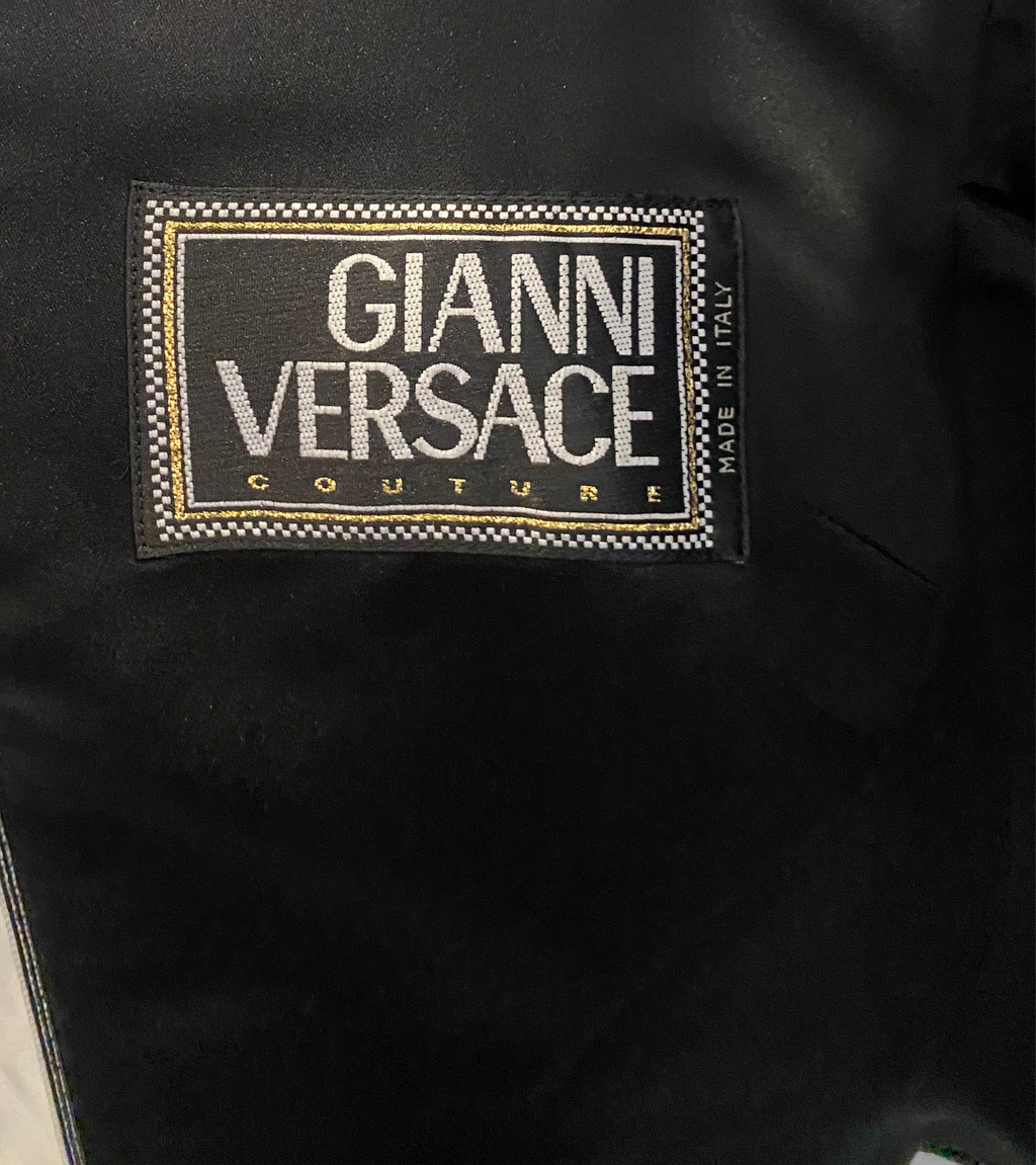 Gianni Versace Black Vintage Beaded Jacket - US 6
