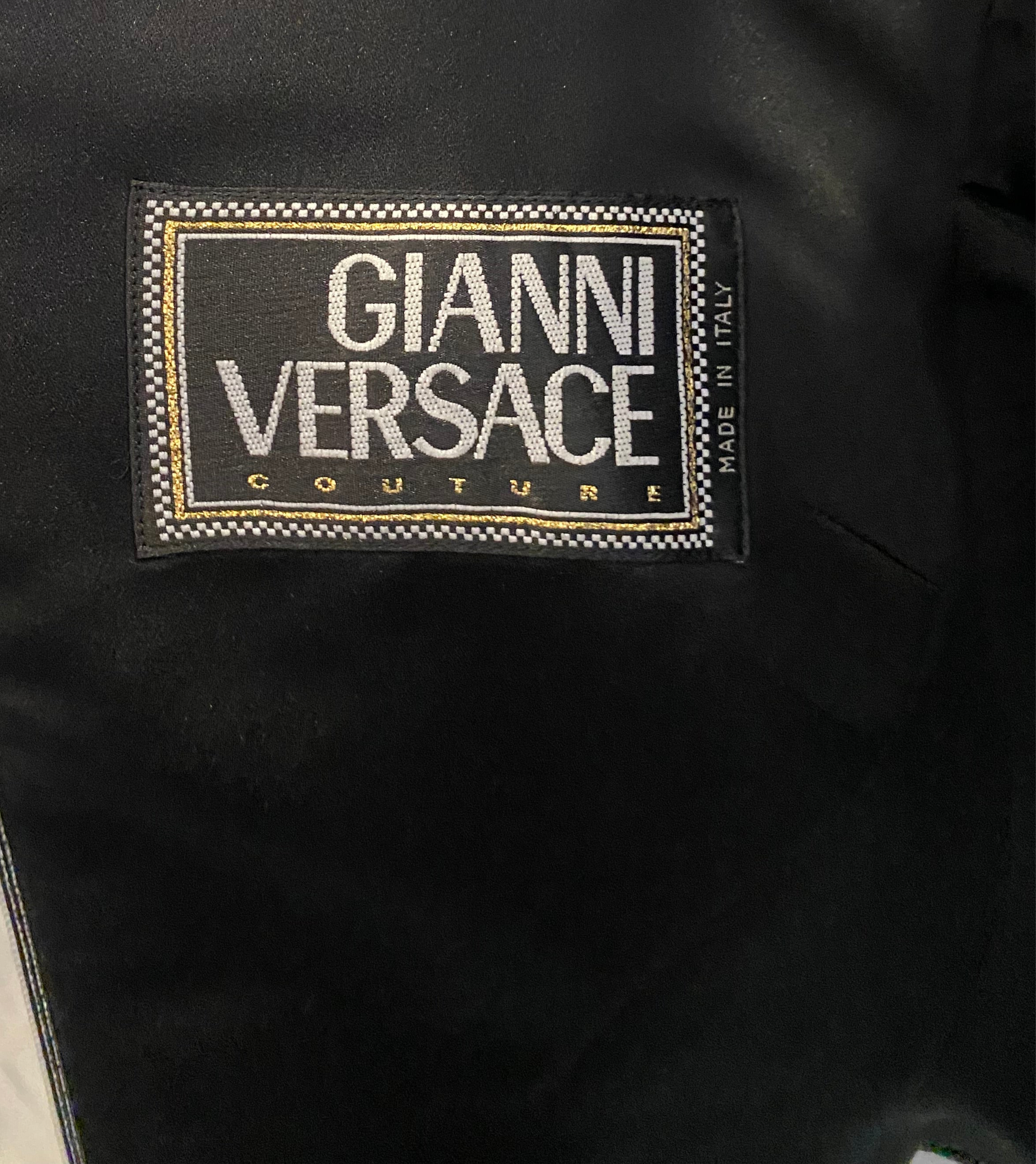 Gianni Versace Black Vintage Beaded Jacket - US 6