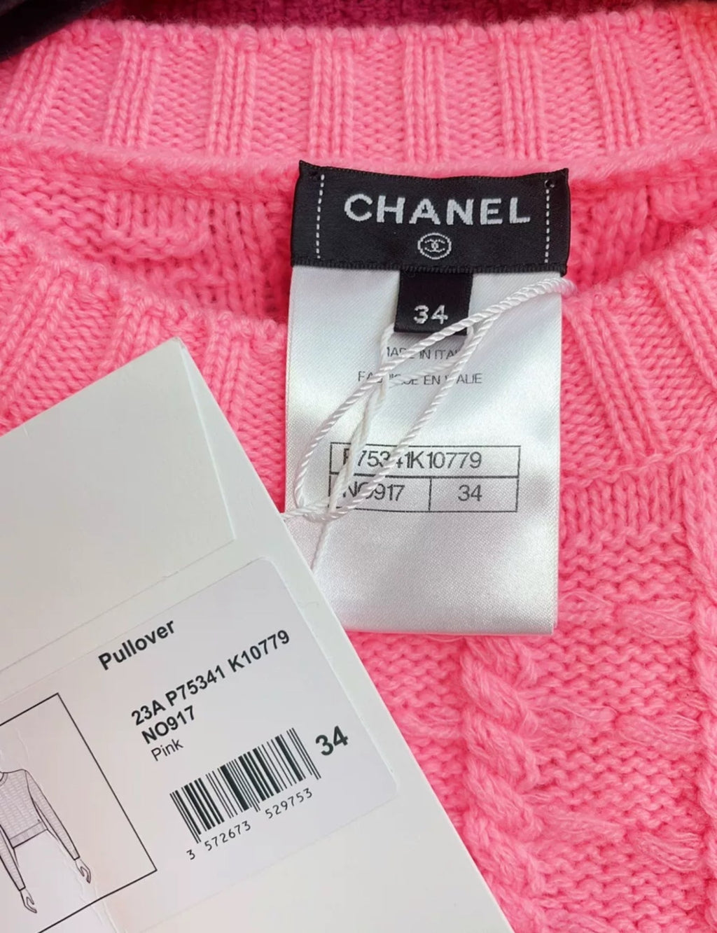 Chanel 23A pink pullover