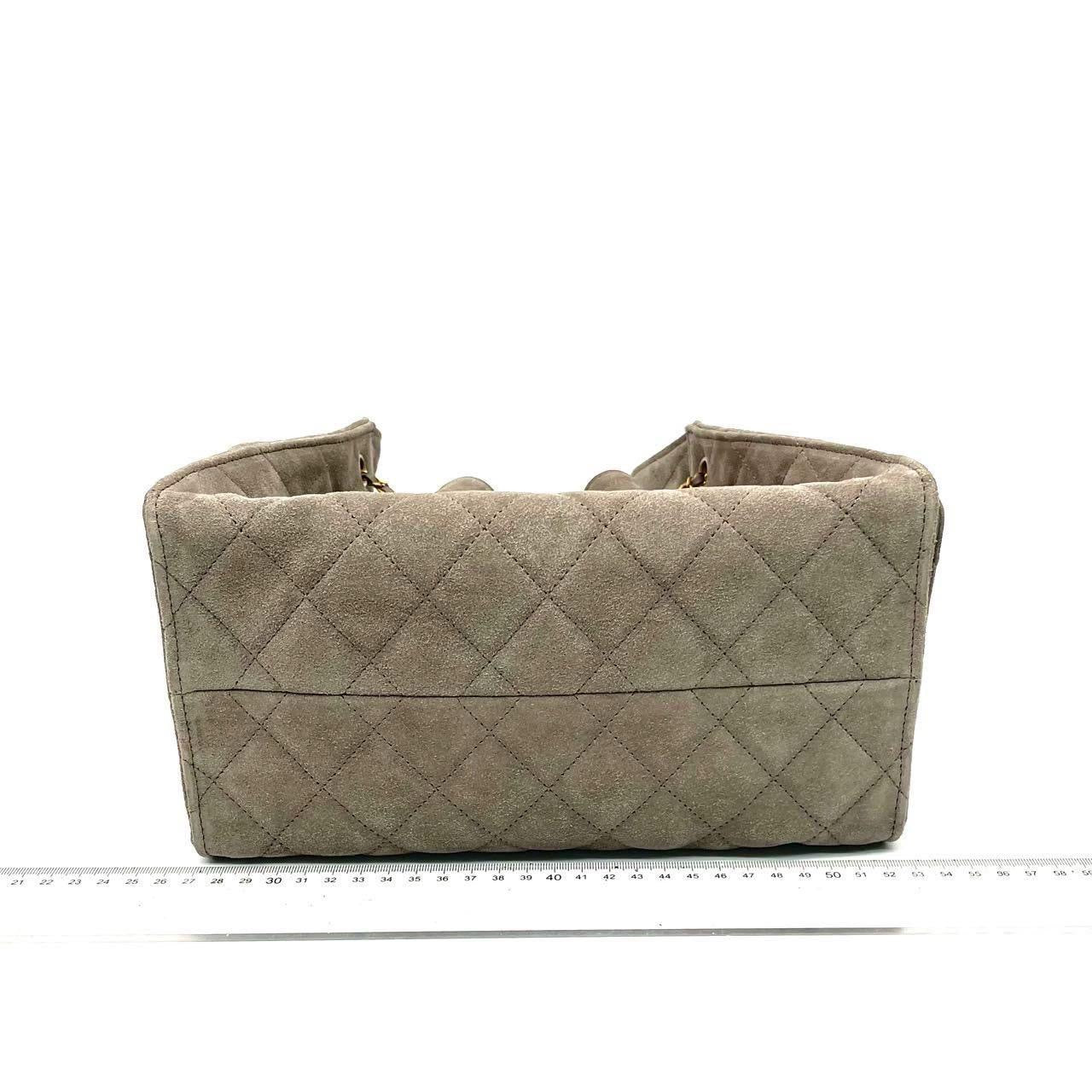 Chanel 25 Hobo Small suede Grey Gold Hardware