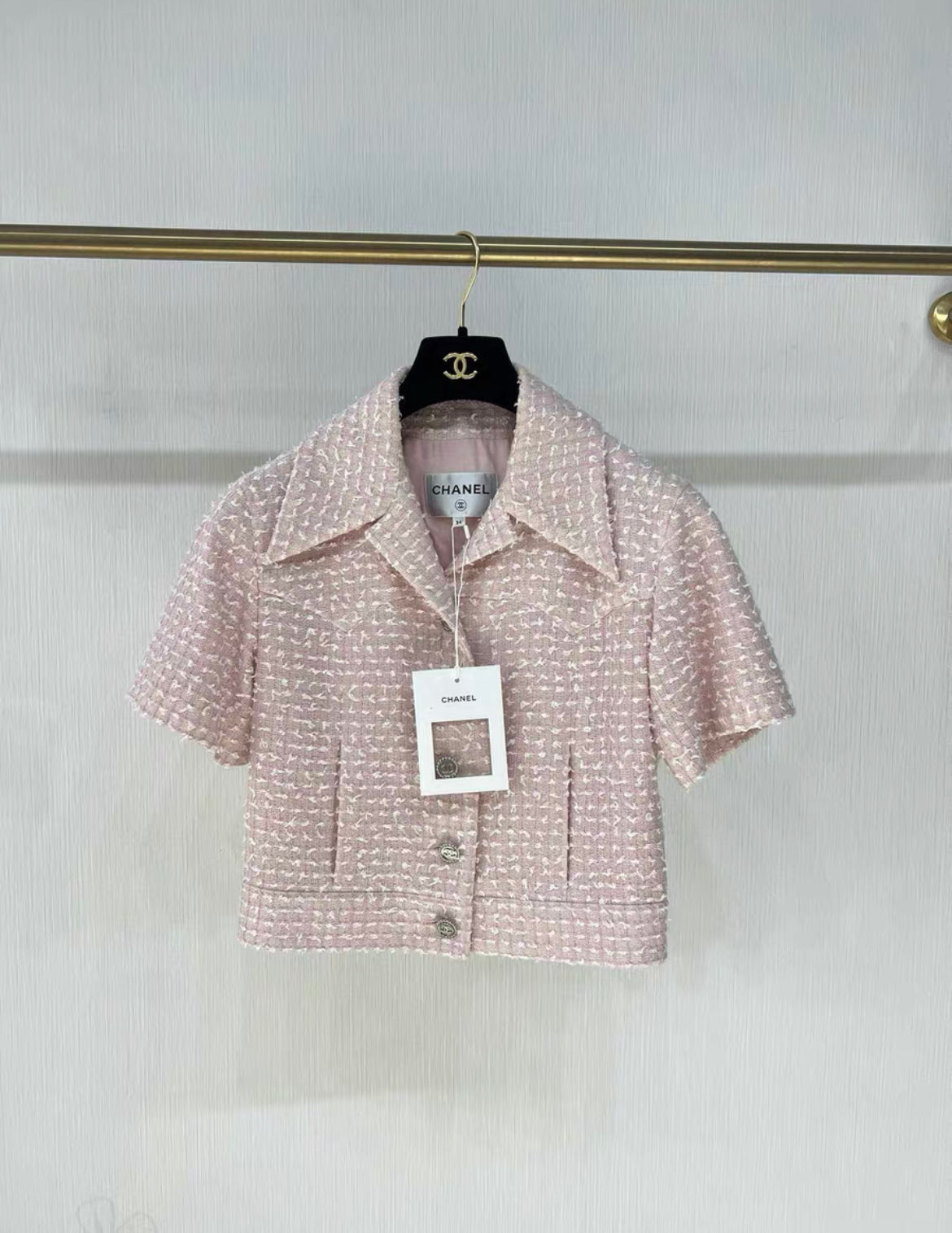 Chanel 24P Pink short sleeve jacket size 34