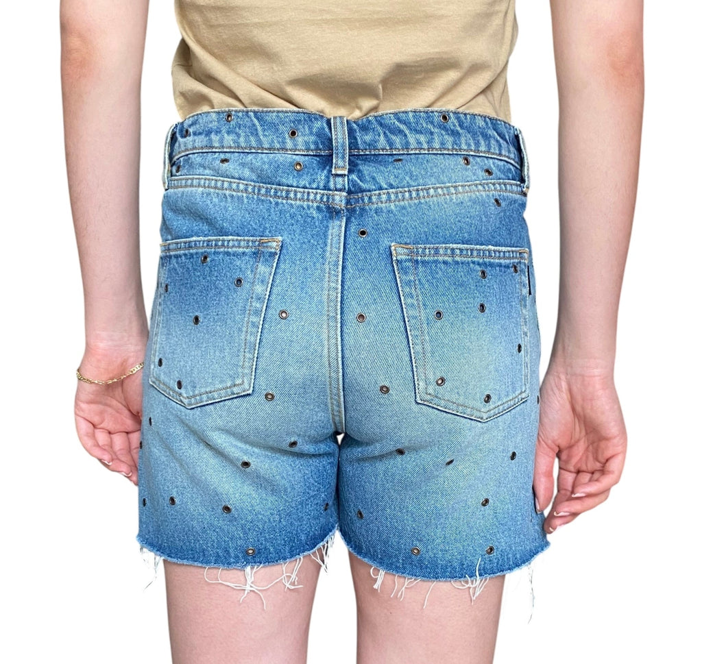 Saint Laurent Grommet Denim Shorts - 30