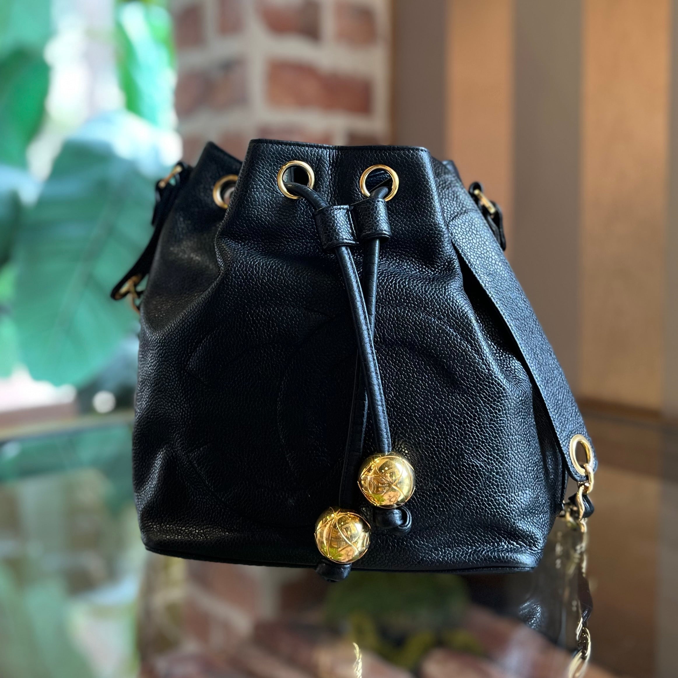 CHANEL Timeless Black Caviar Bucket Bag