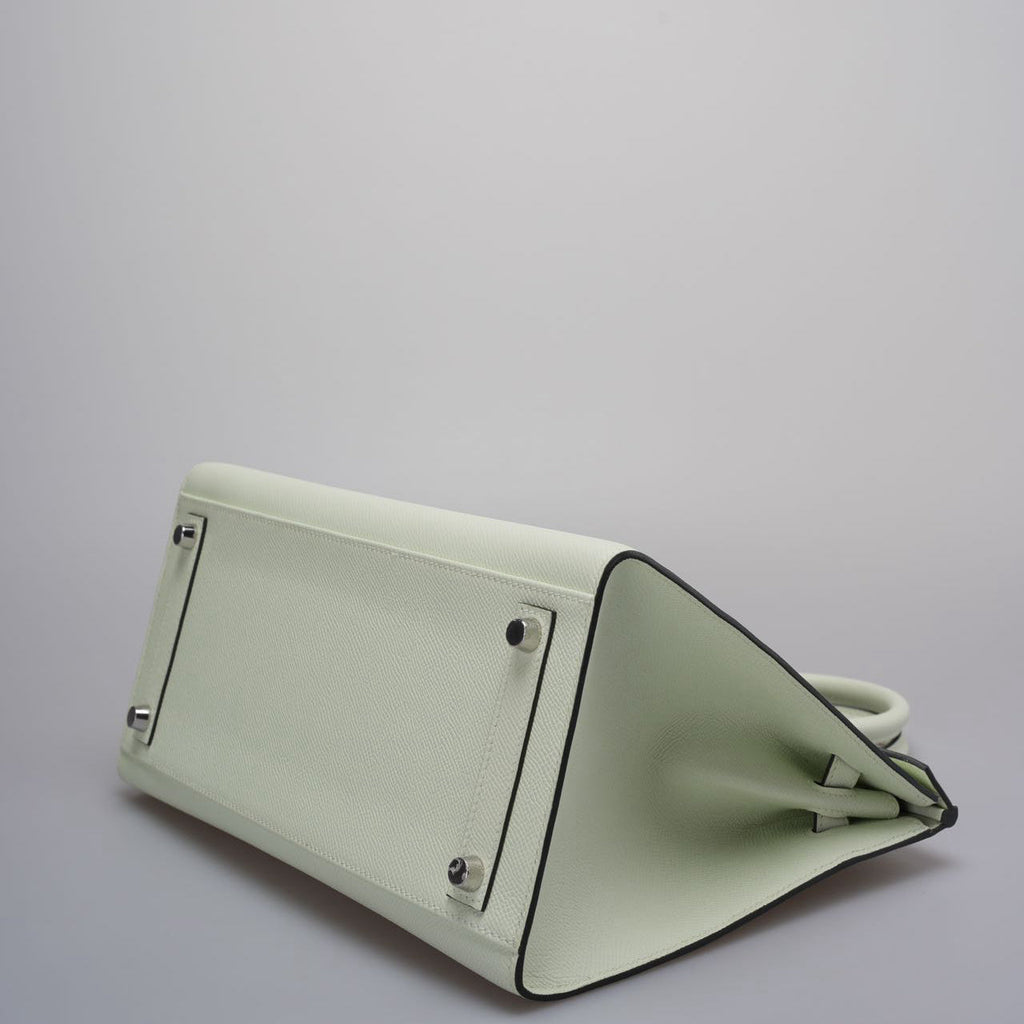 Hermes Birkin Sellier 30 Bag In Vert Fizz Epsom Leather With Palladium Hardware from 2023
