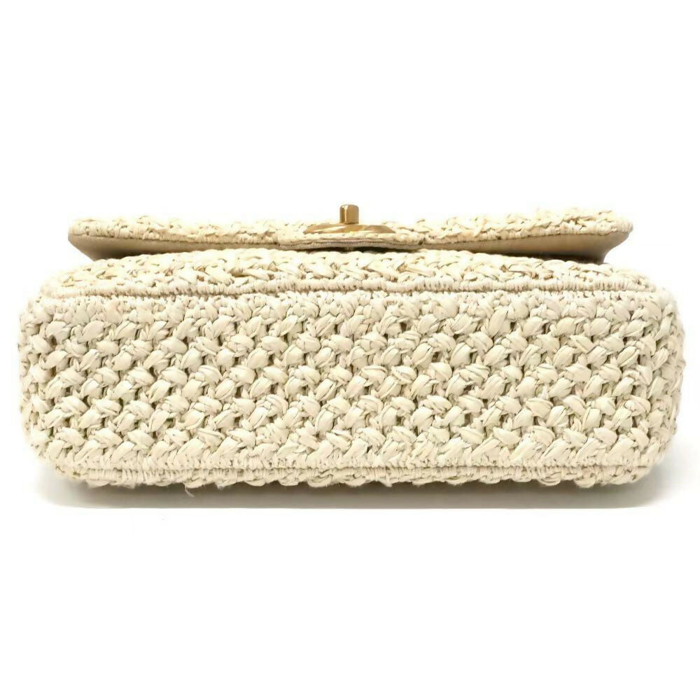 Chanel Cruise 2018 Raffia Crochet Medium Flap Bag