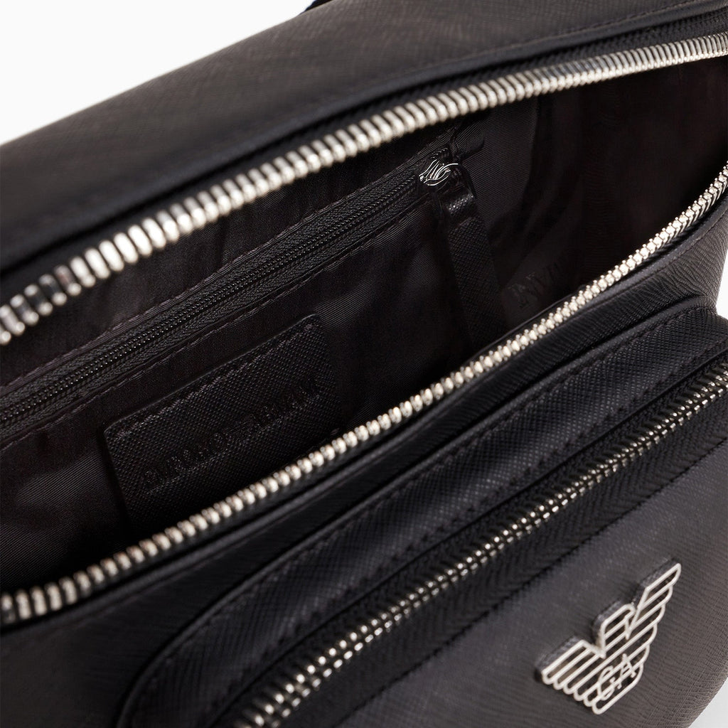 Asv Regenerated Saffiano Leather Belt Bag With Eagle Plate