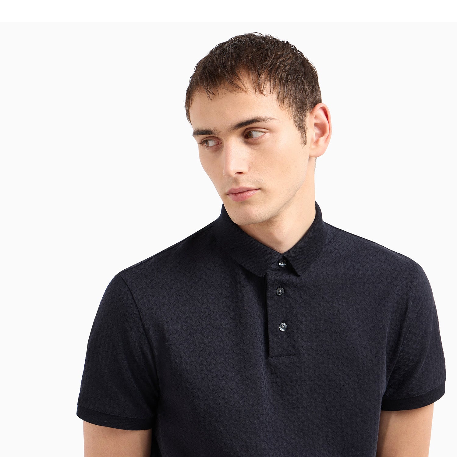 Jacquard Jersey Polo Shirt