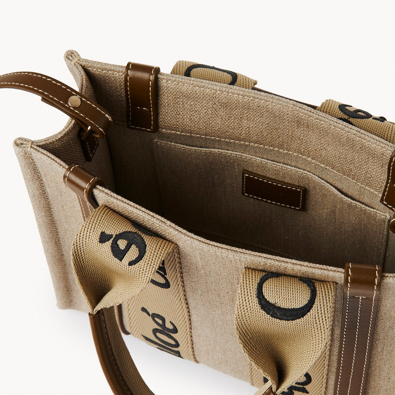 Small Woody Tote Bag In Linen