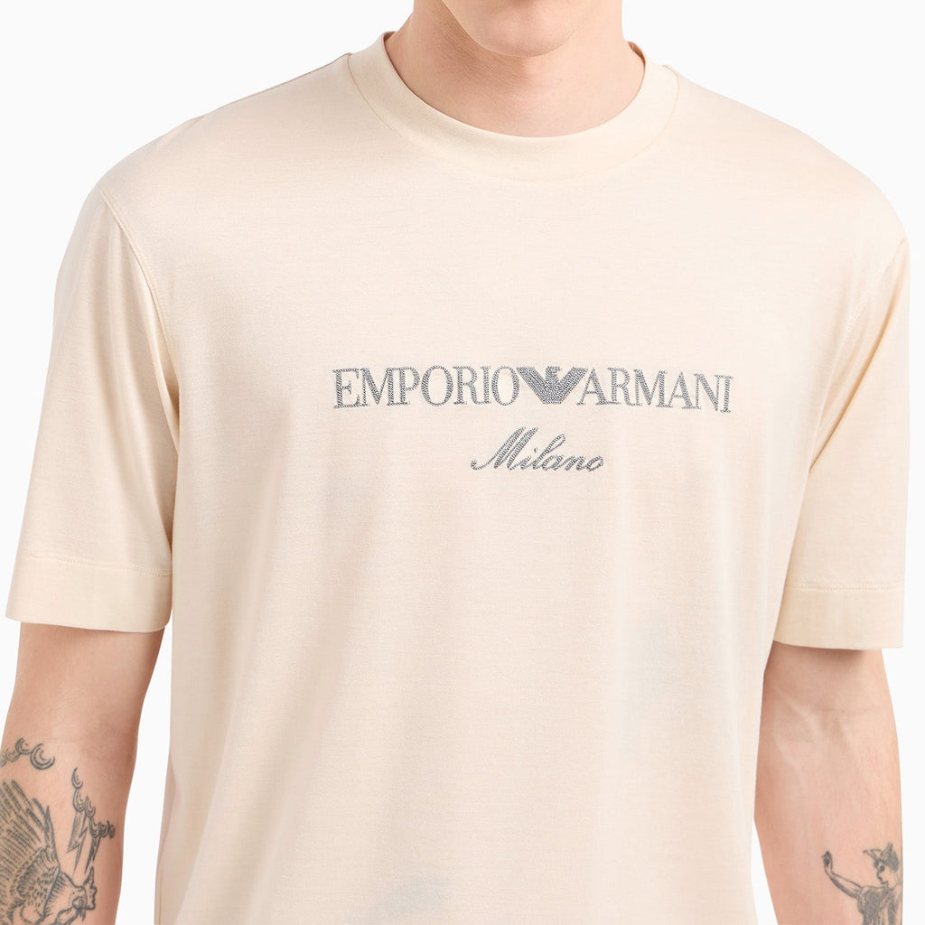 Jersey-Lyocell Blend T-Shirt With Asv Logo Embroidery
