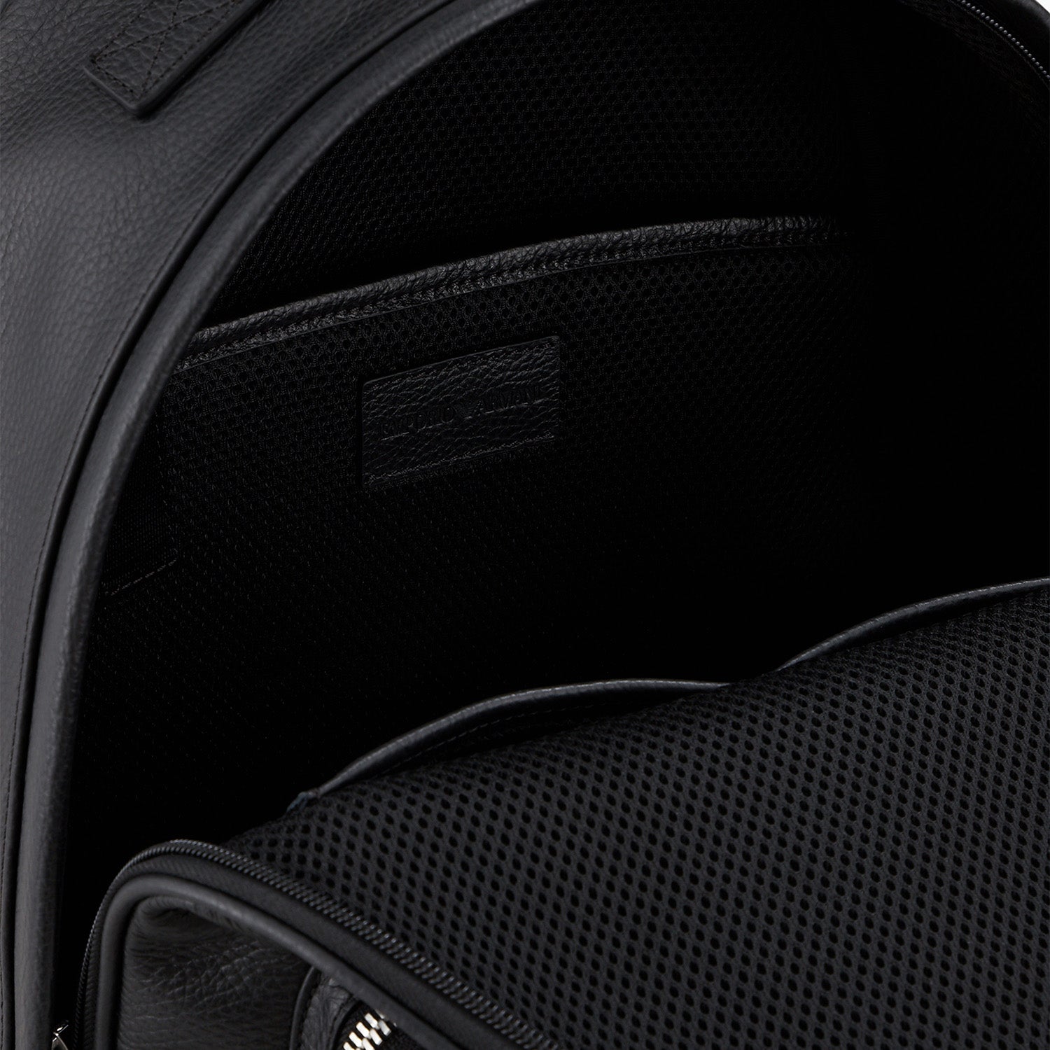 Rounded Backpack In Tumbled Leather