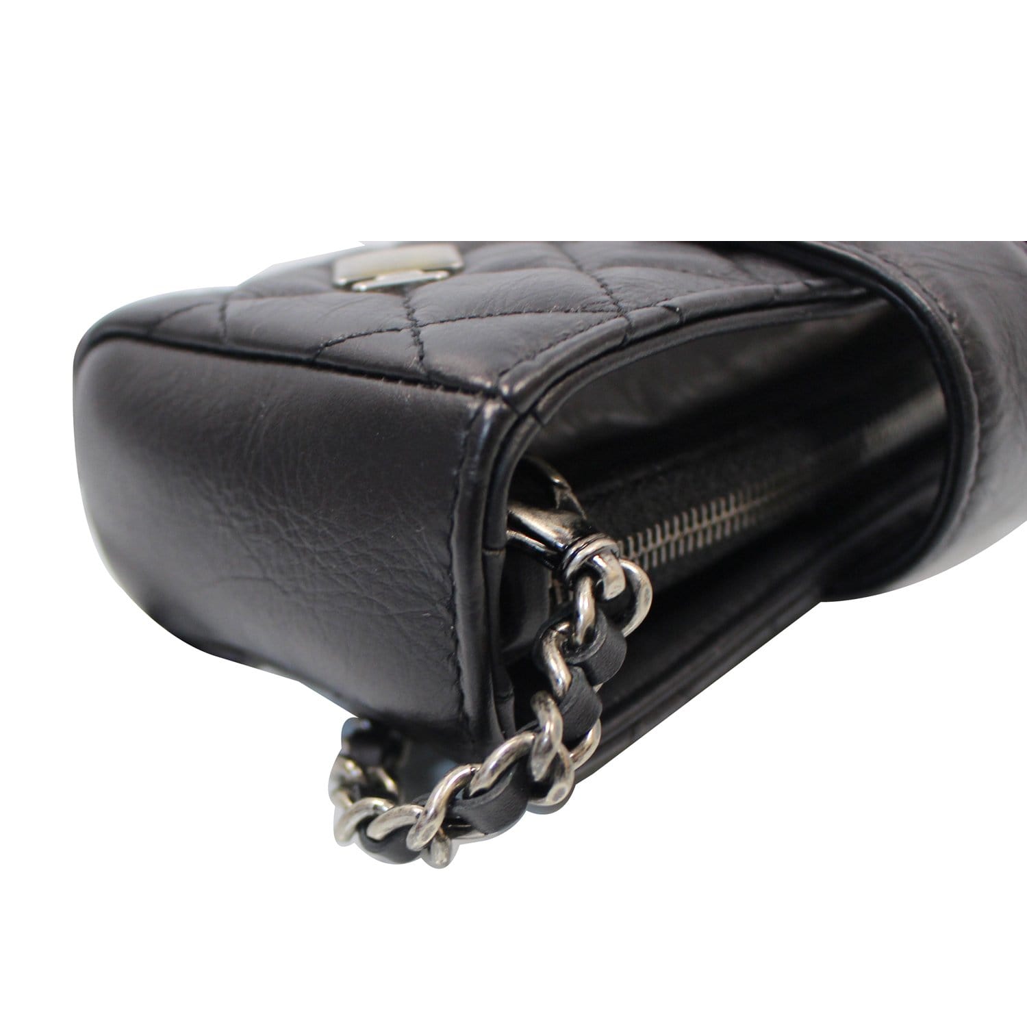 CHANEL Reissue Lucky Charm Quilted Leather Chain Crossbody Clutch Bag Black