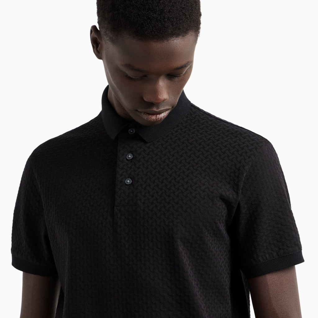 Jacquard Jersey Polo Shirt