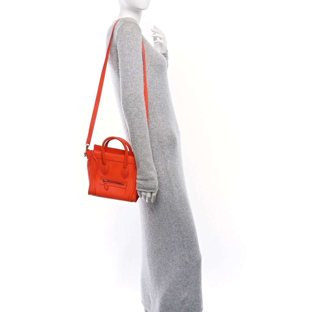 Smooth Calfskin Nano Luggage Fluo Orange