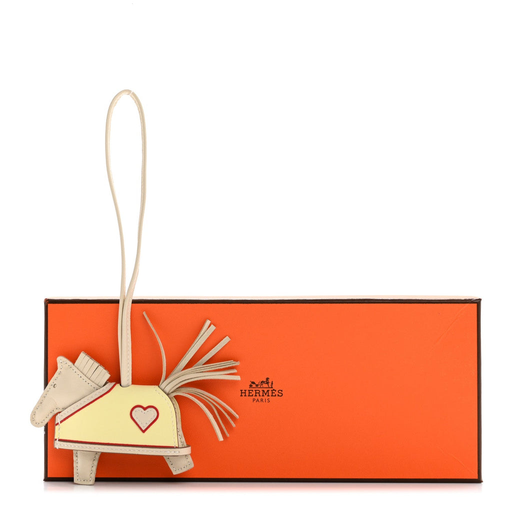 Milo Lambskin Grigri Rodeo Robeo Coeur Bag Charm PM Craie Jaune Milton Rouge Radieux