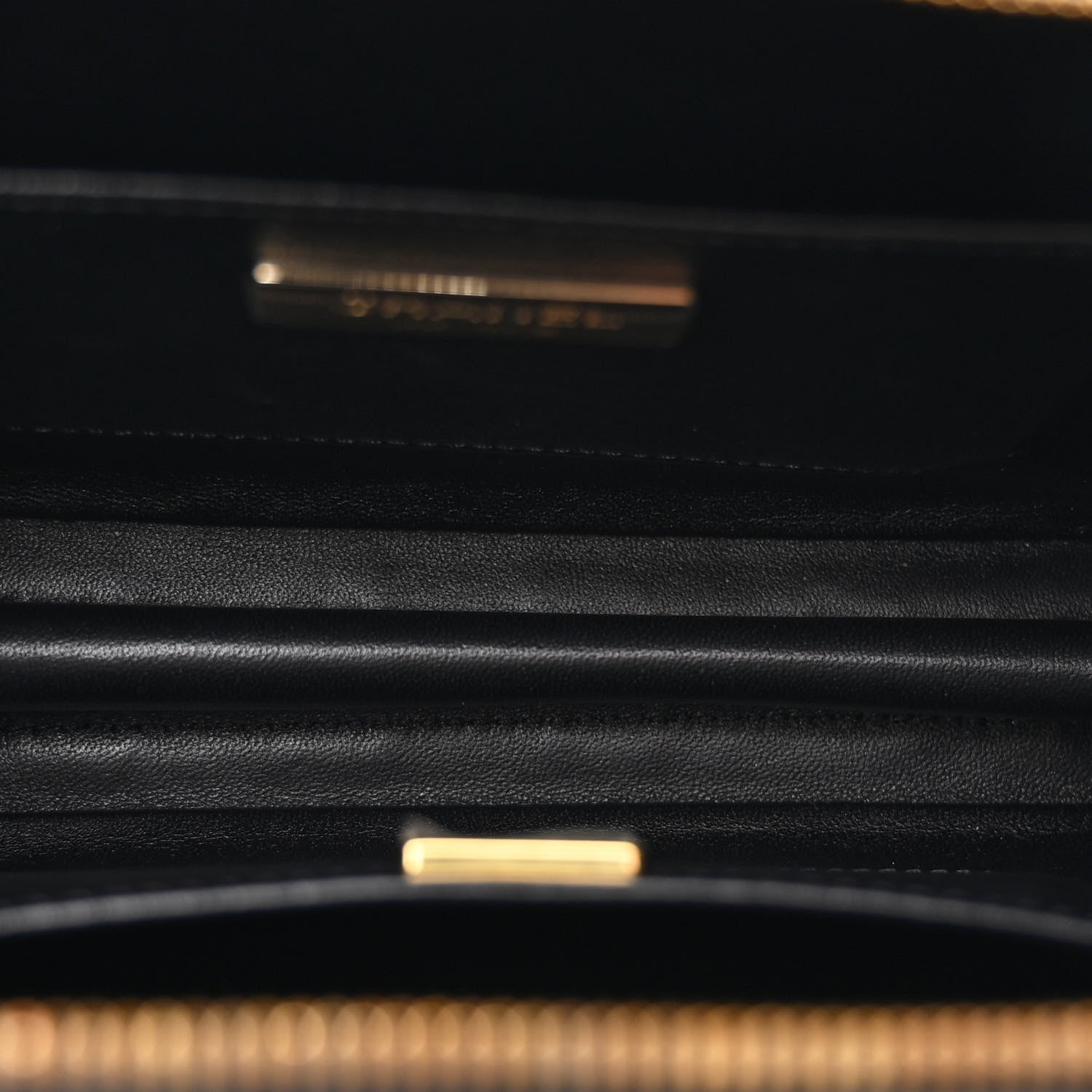 Calfskin Quilted Studded Square Vanity Case Black