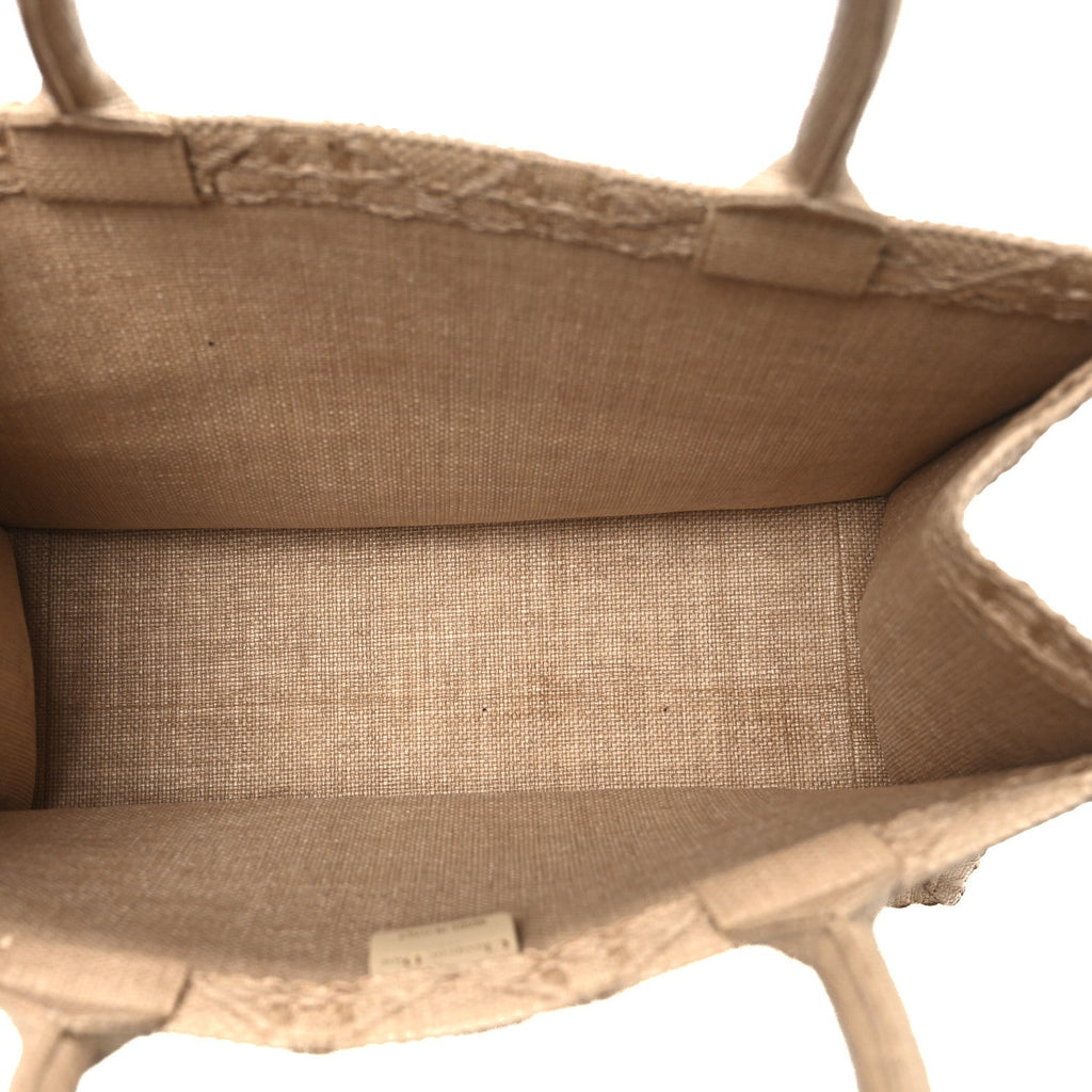 Raffia Cannage Medium Book Tote Natural