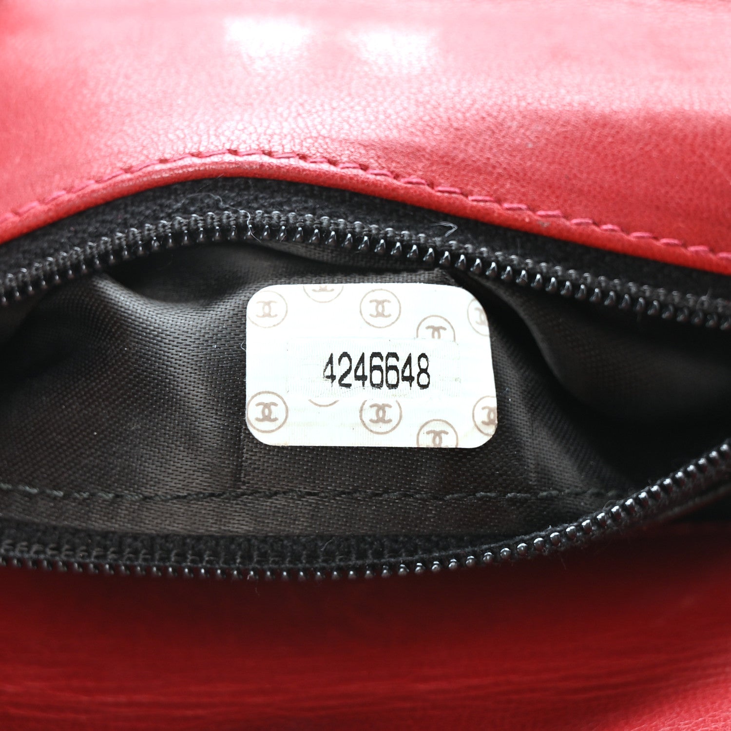 Lambskin Quilted Square Chain Bag Red