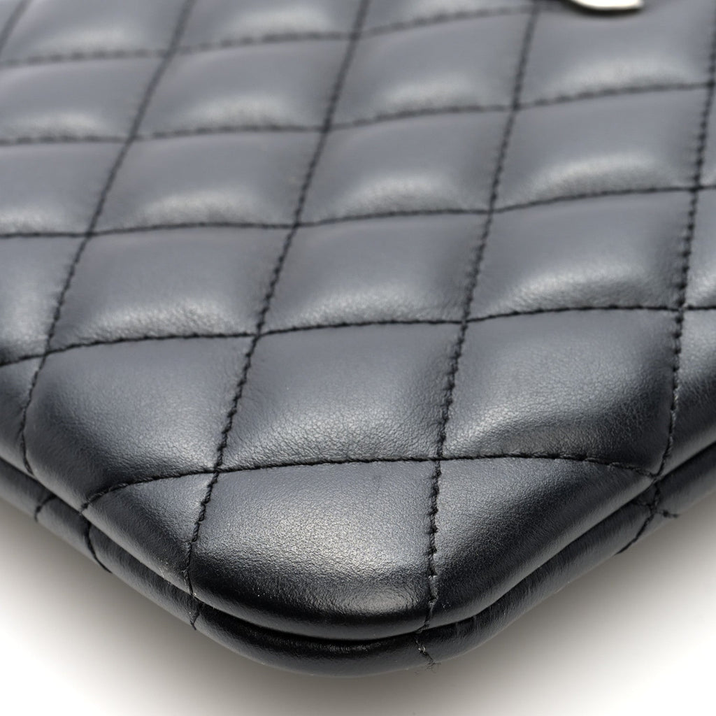 Lambskin Quilted Crossbody Bag Black
