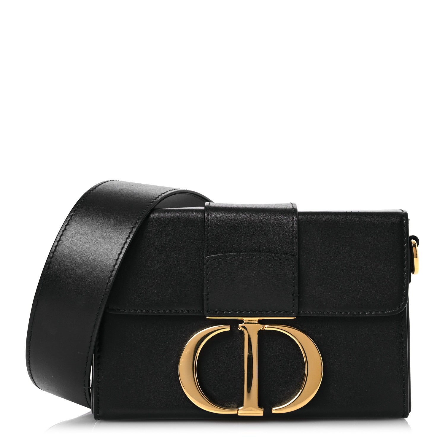 Box Calfskin 30 Montaigne Box Bag Black