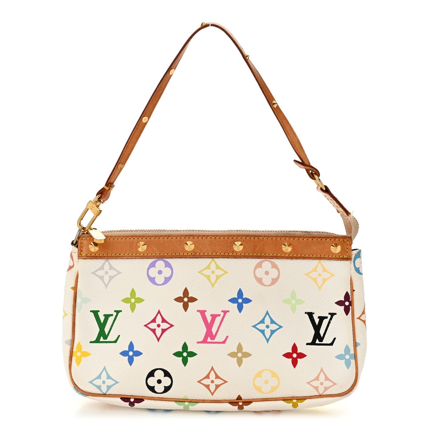 Monogram Multicolor Pochette Accessories White