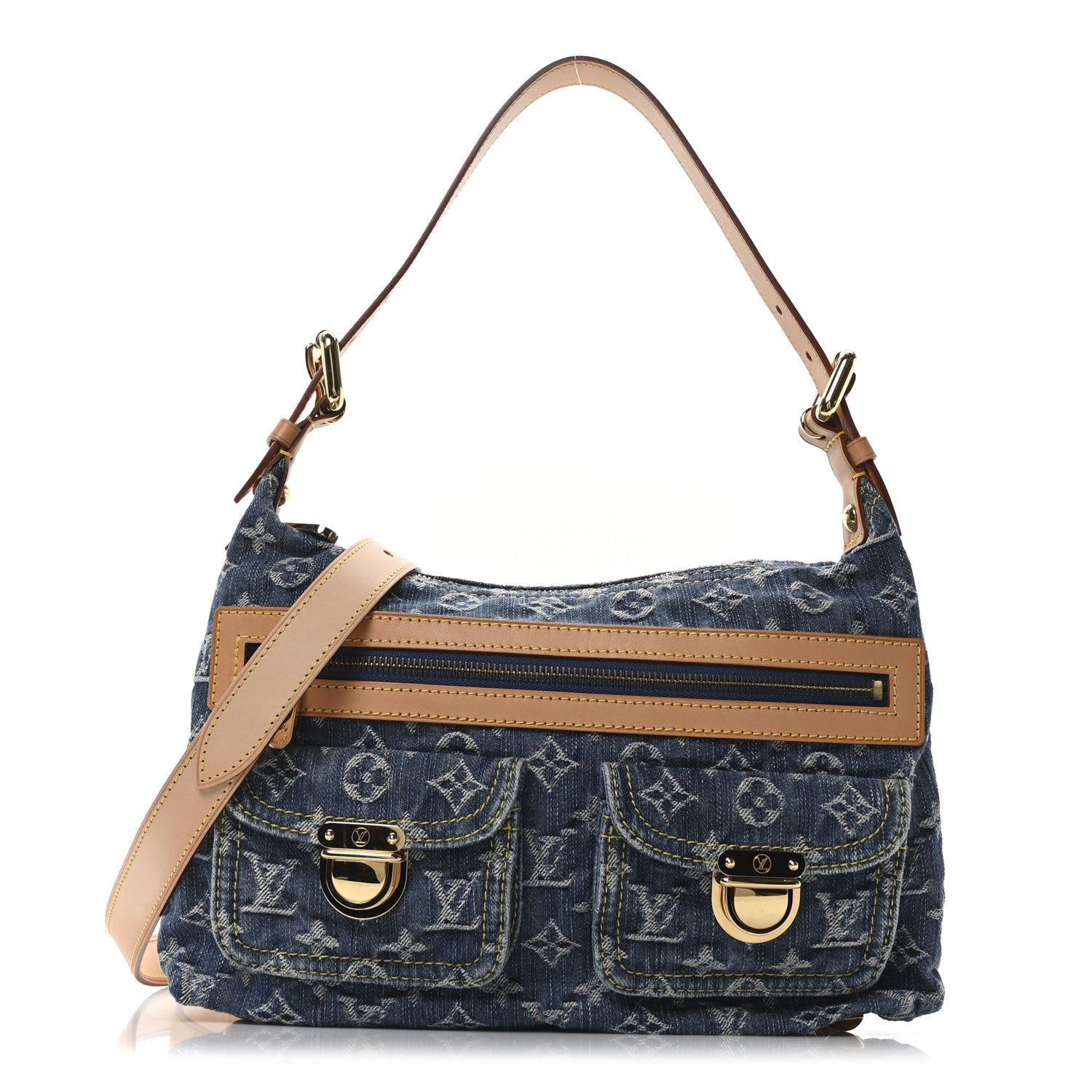 Monogram Denim Baggy PM Blue