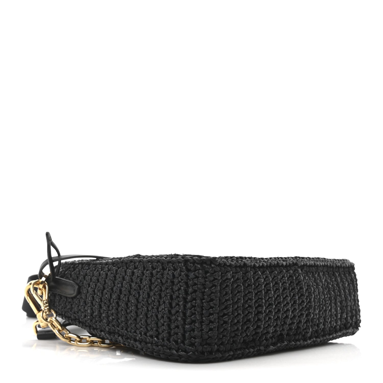 Yarn Raffia Effect Crochet Re-Edition 2005 Shoulder Bag Black