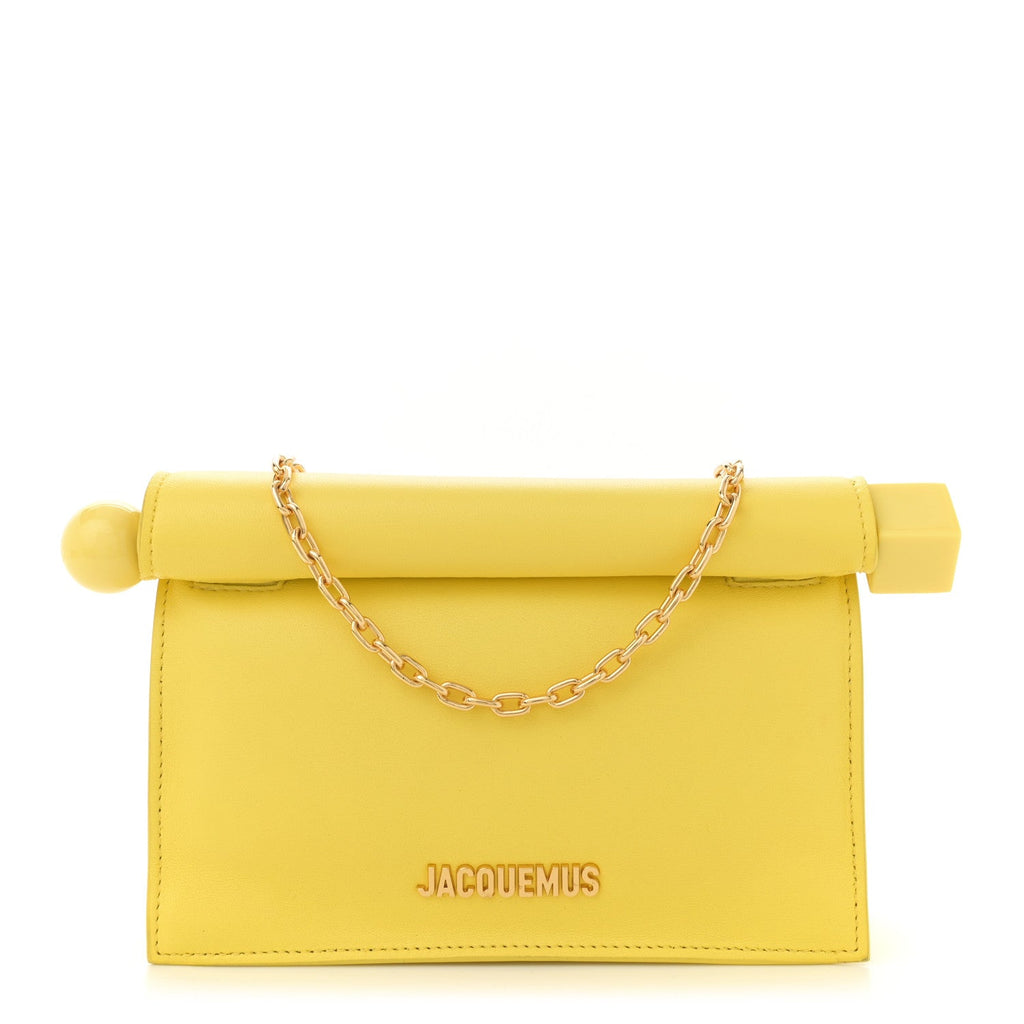 Smooth Calfskin La Petite Pochette Rond Carre Yellow