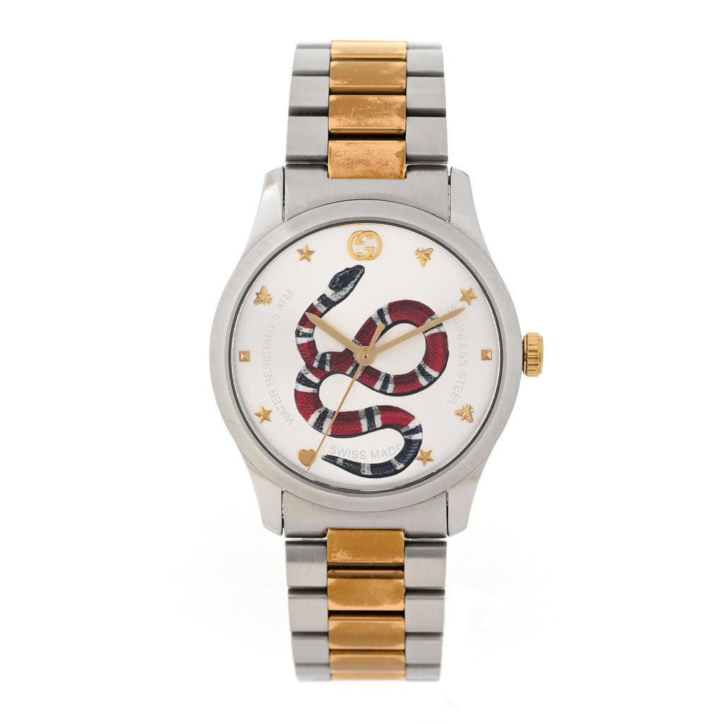 Stainless Steel 38mm G-Timeless Two Tone Snake Quartz Watch