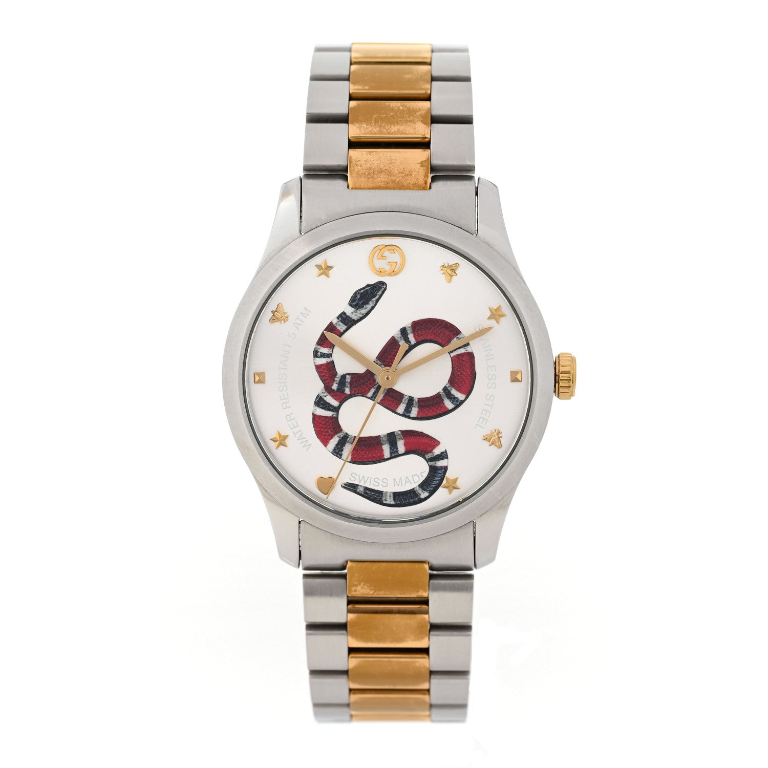 Stainless Steel 38mm G-Timeless Two Tone Snake Quartz Watch