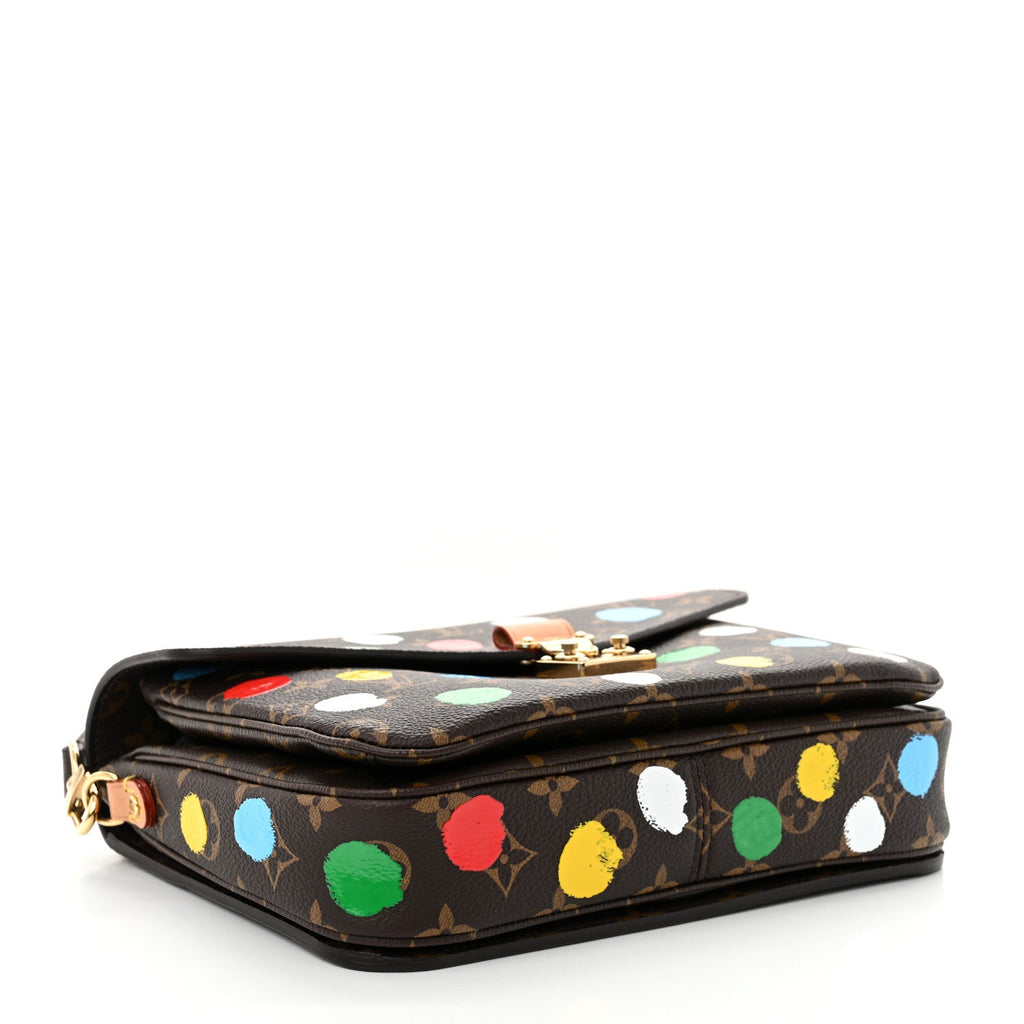 LV x YK Monogram Painted Dots Pochette Metis