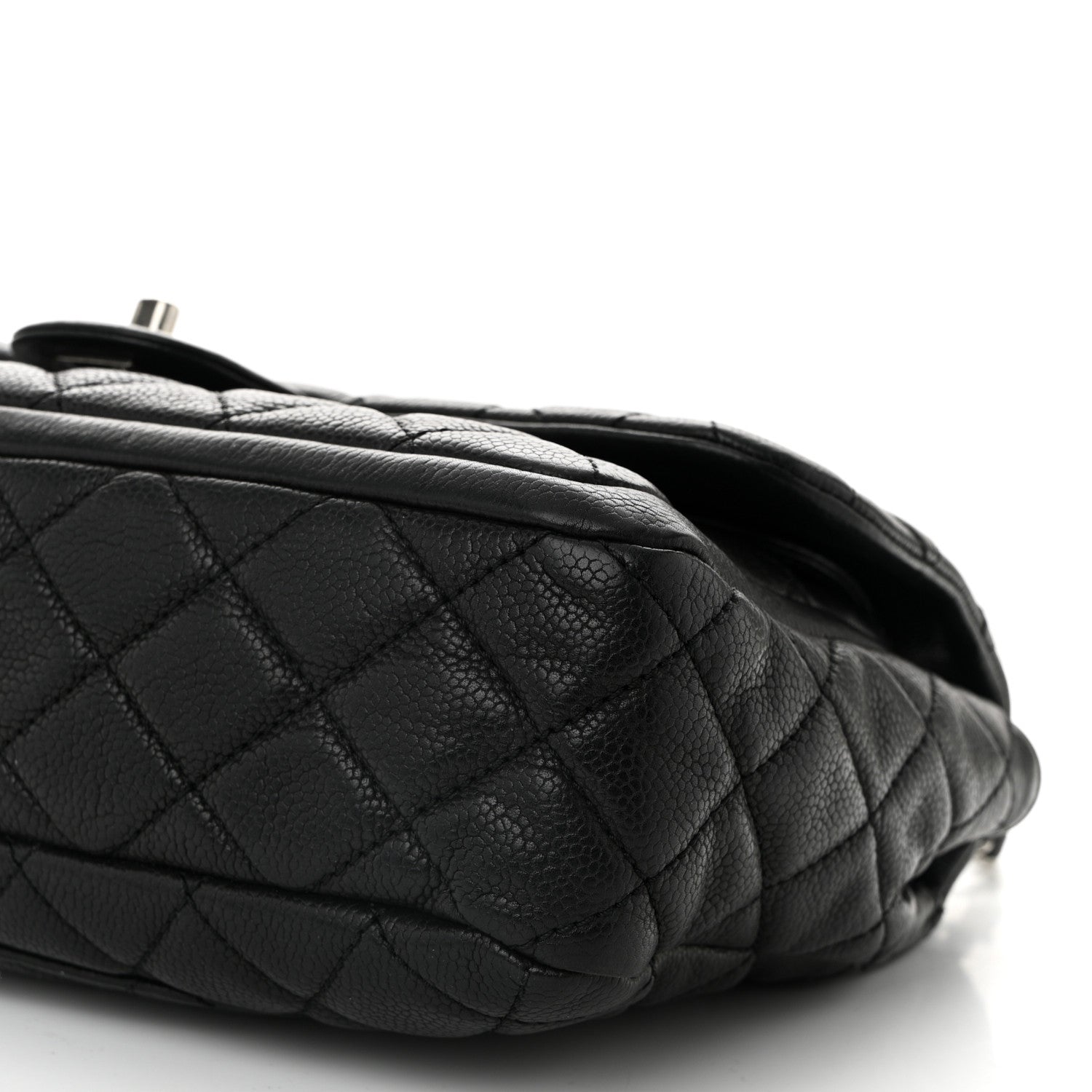 Caviar Quilted Medium Now and Forever Flap  Black