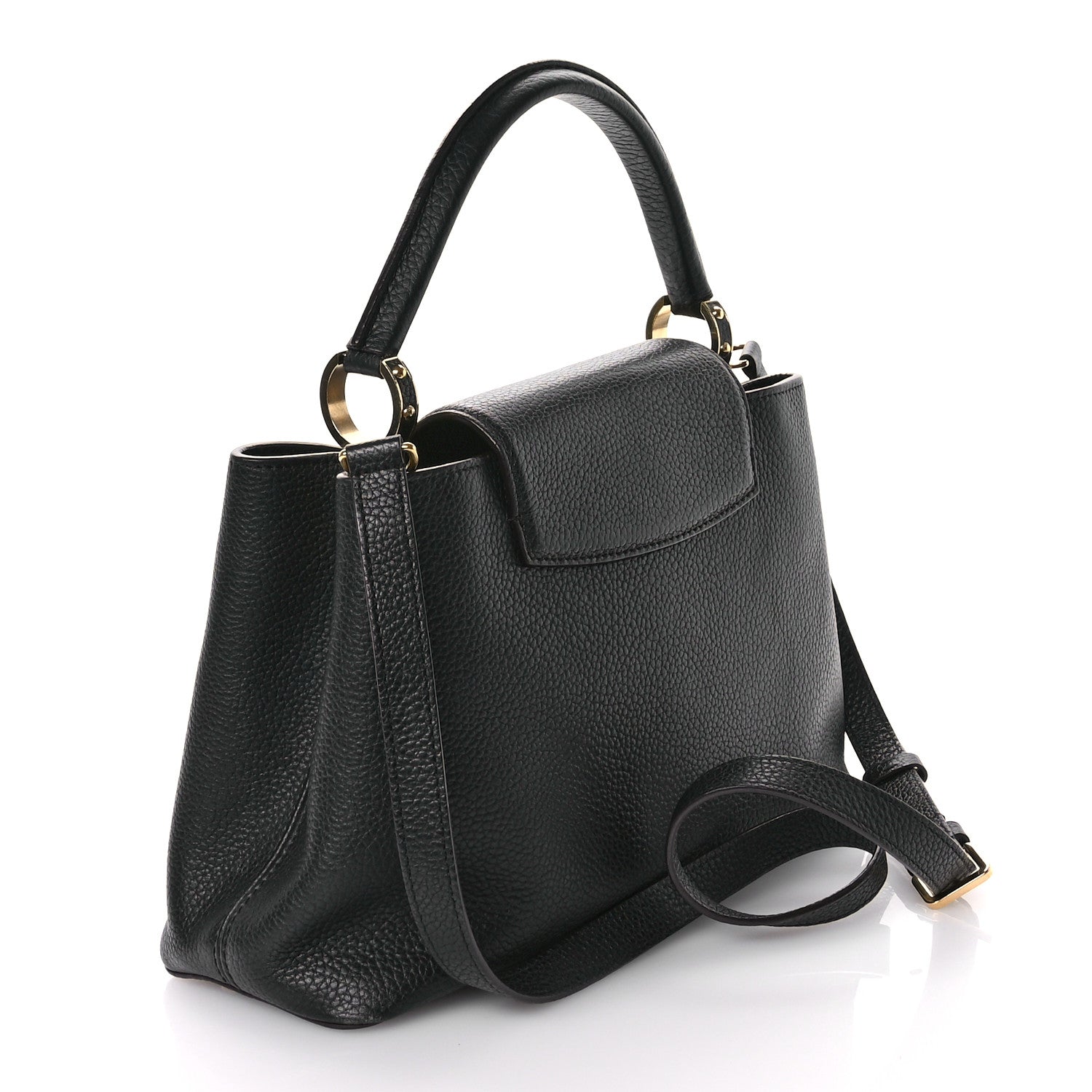 Taurillon Capucines BB Black Fuchsia