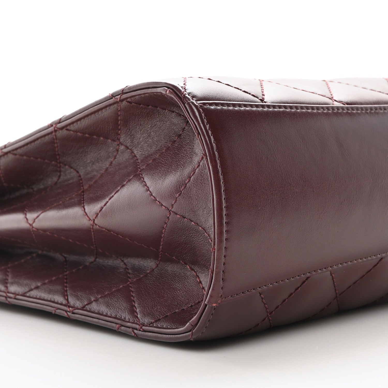 Calfskin Quilted Large Mad About Quilting Flap Burgundy